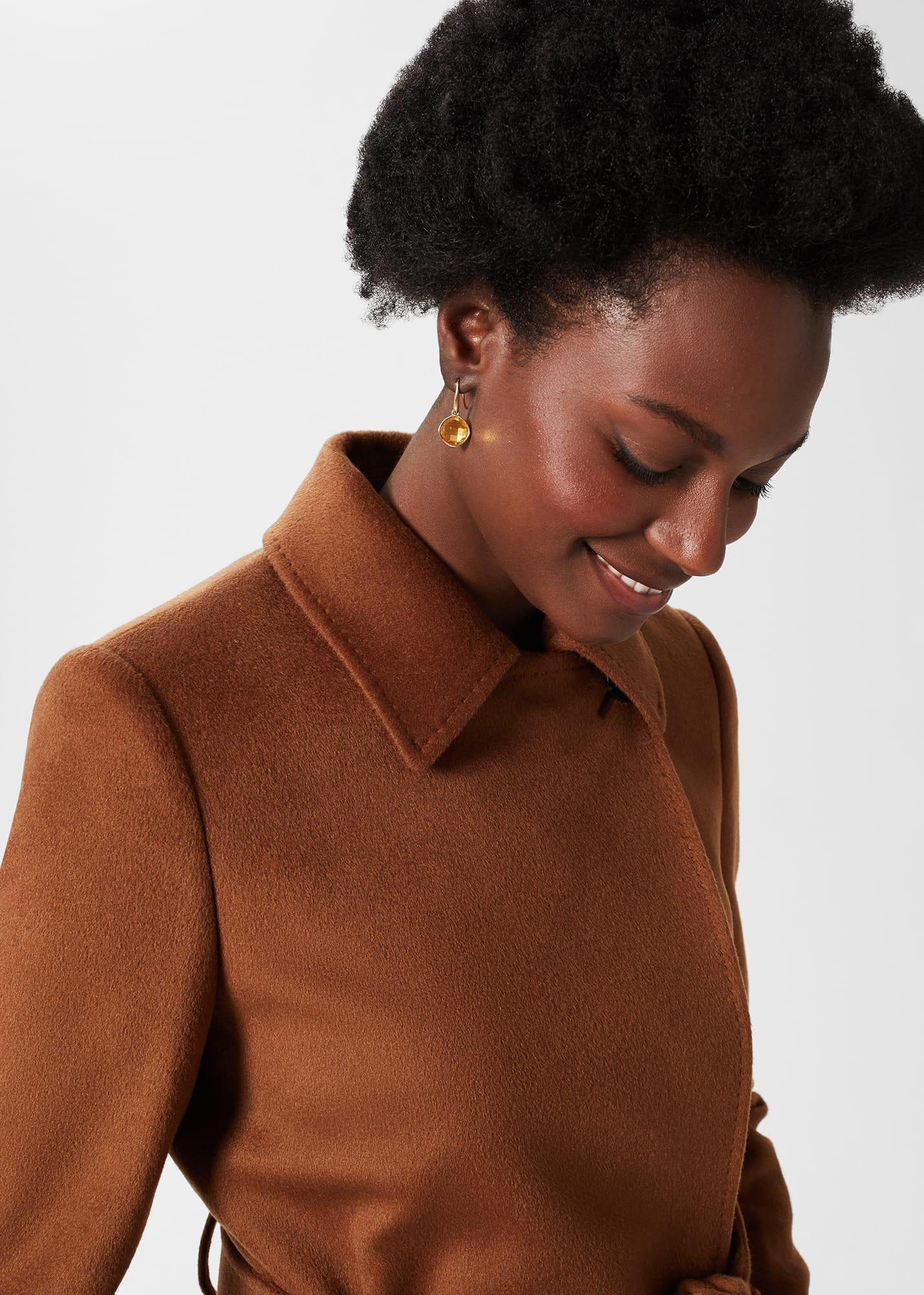 Petite Livia Wool Coat, Vicuna, hi-res