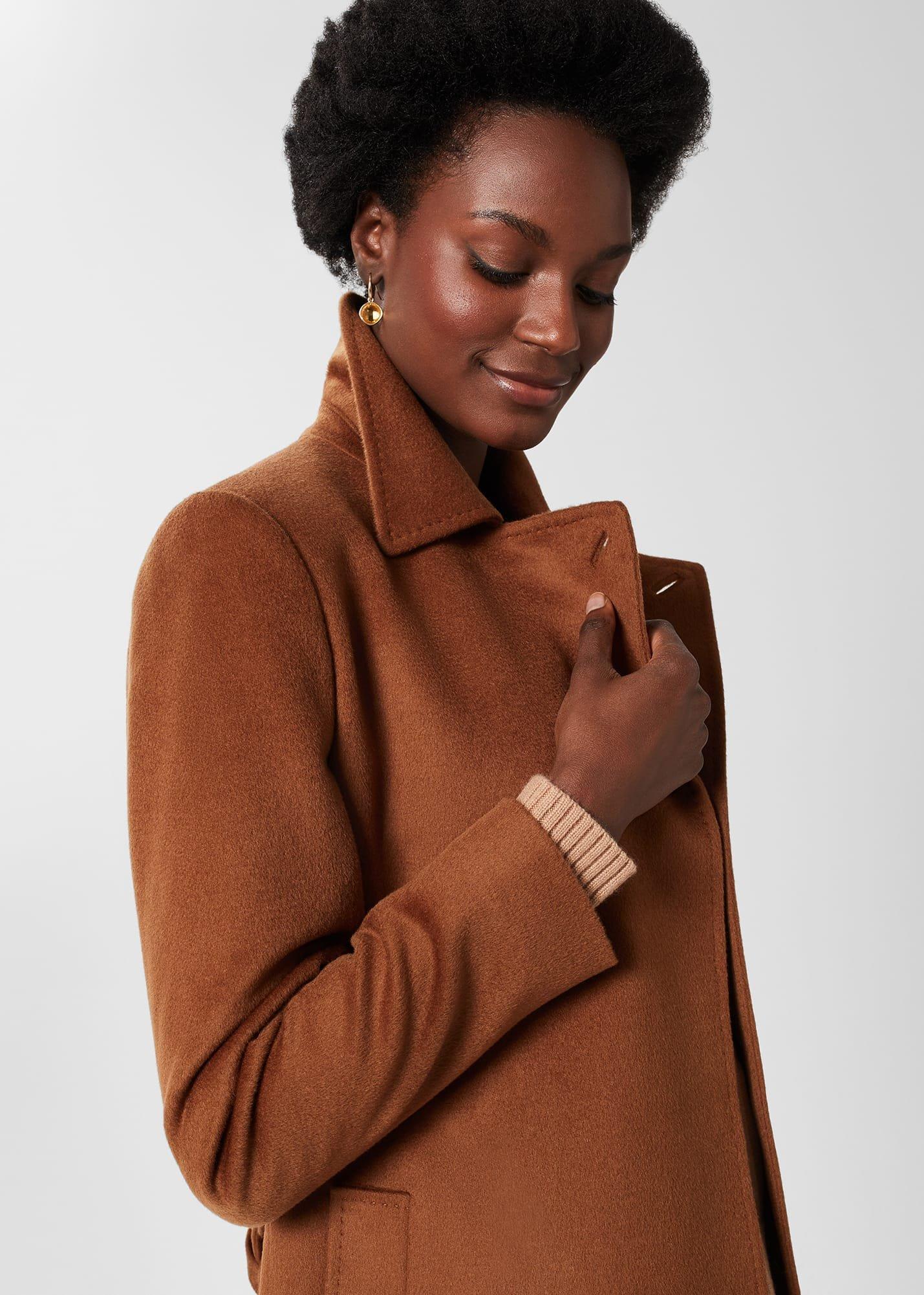 Petite Livia Wool Coat, Vicuna, hi-res