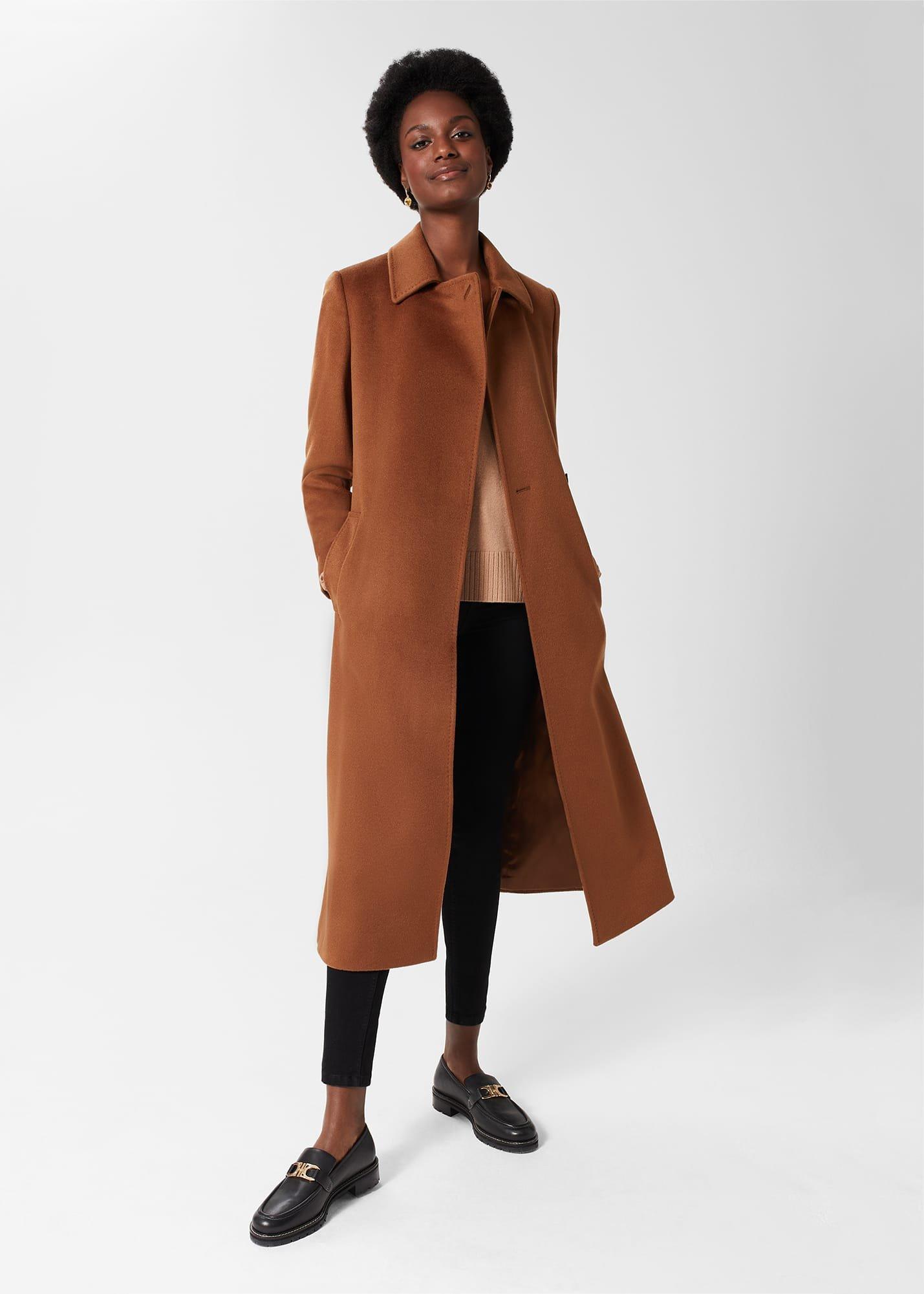 Petite Livia Wool Coat, Vicuna, hi-res