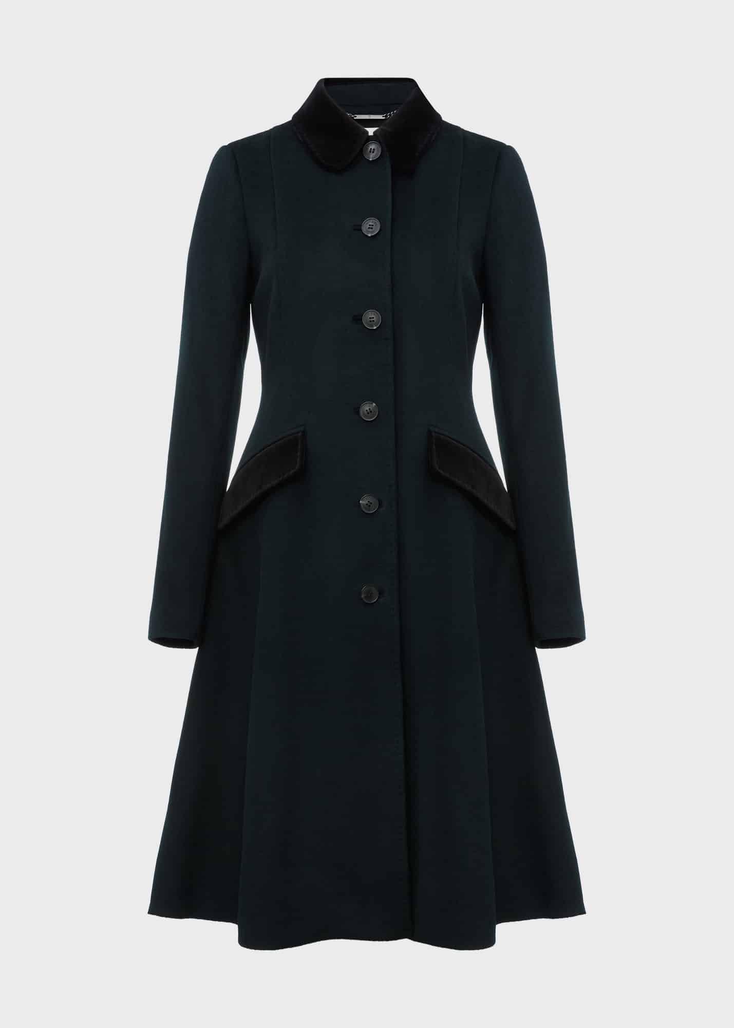 Maryam Wool Coat, Forest Green, hi-res