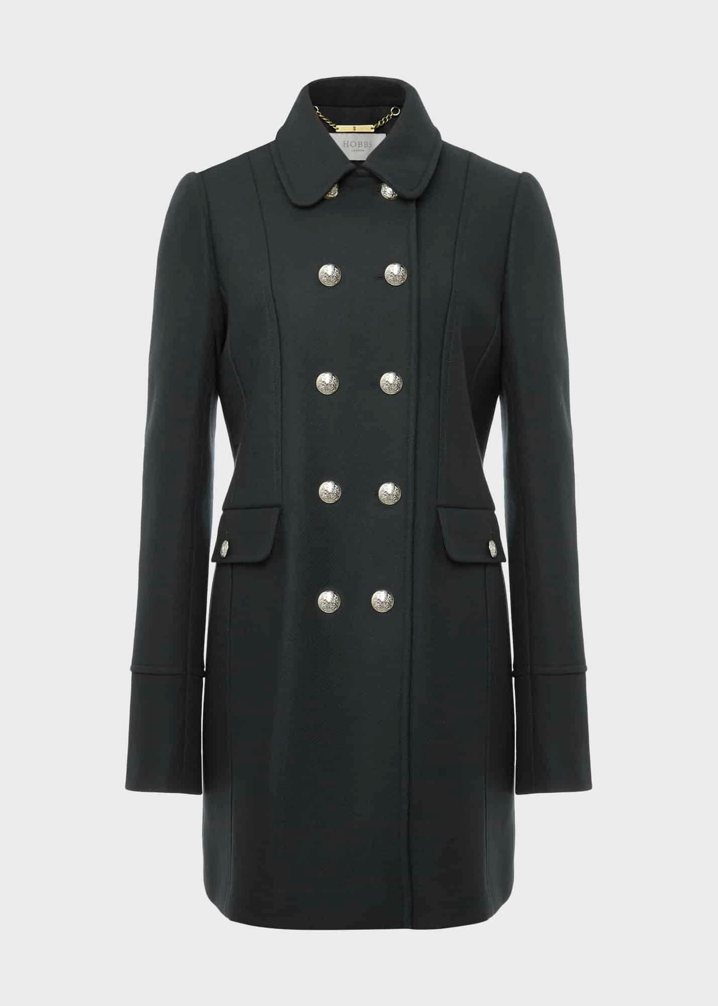 Larna Twill Coat, Deep Pine Green, hi-res