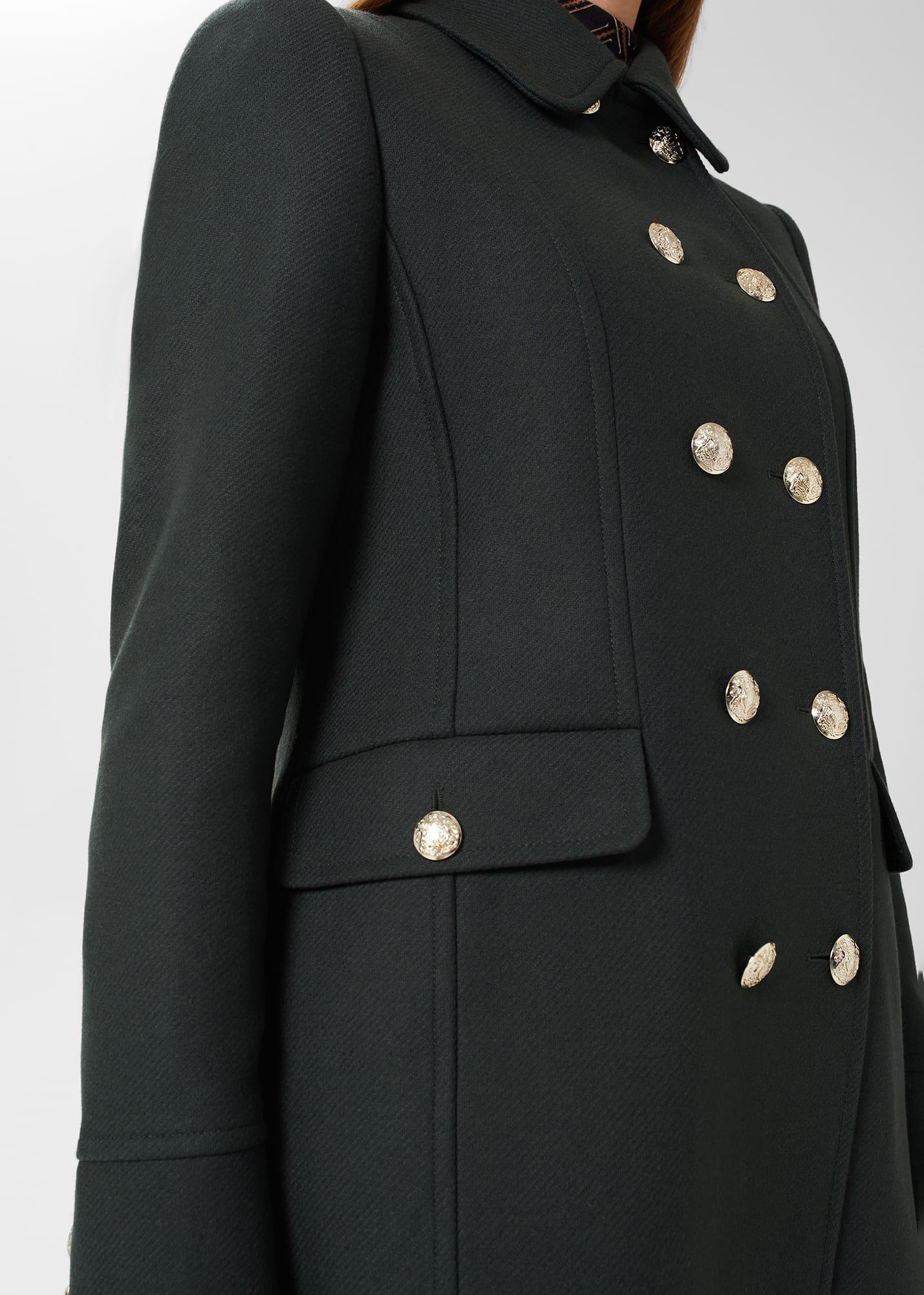 Larna Twill Coat, Deep Pine Green, hi-res