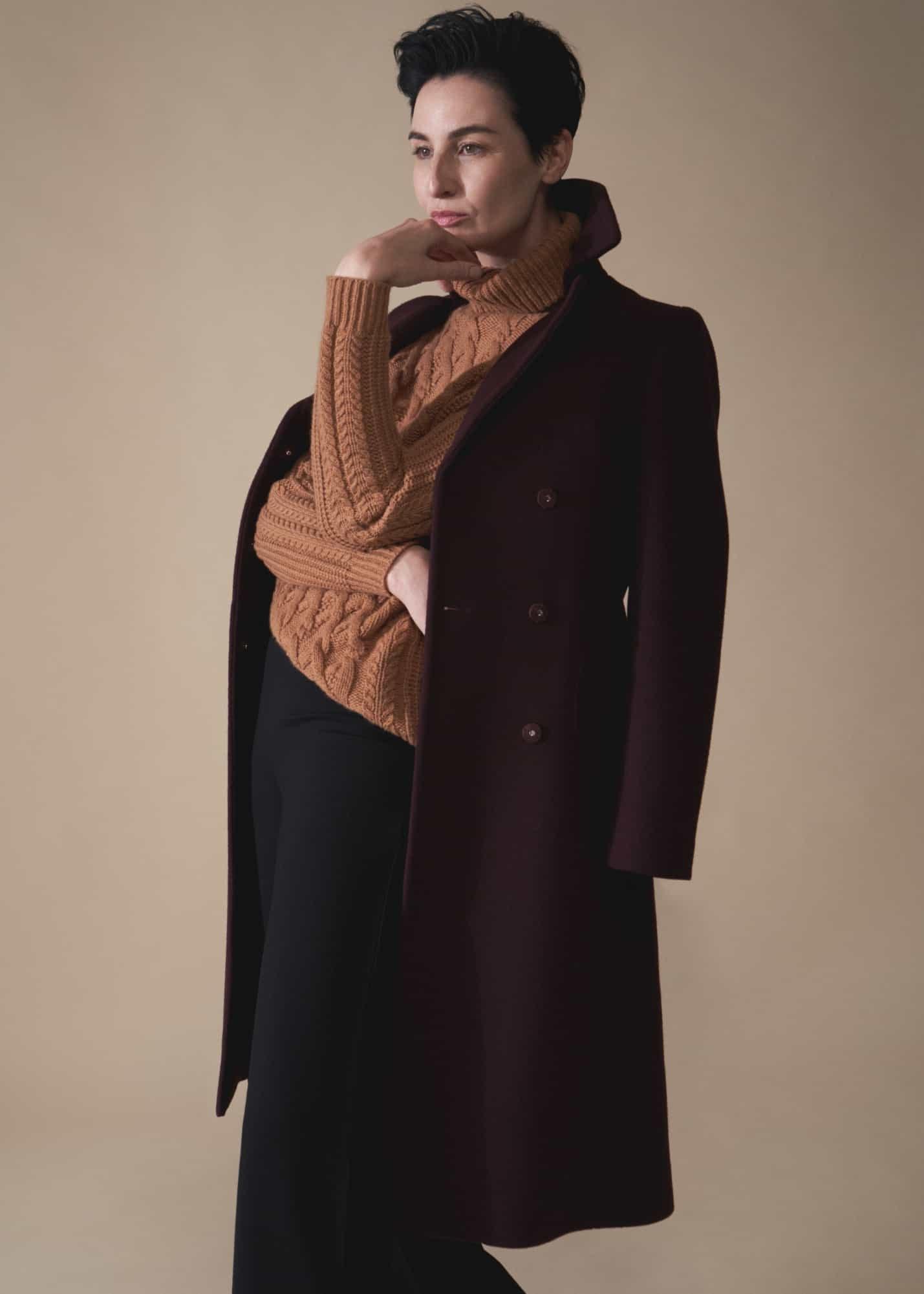 Carissa Coat, Aubergine, hi-res