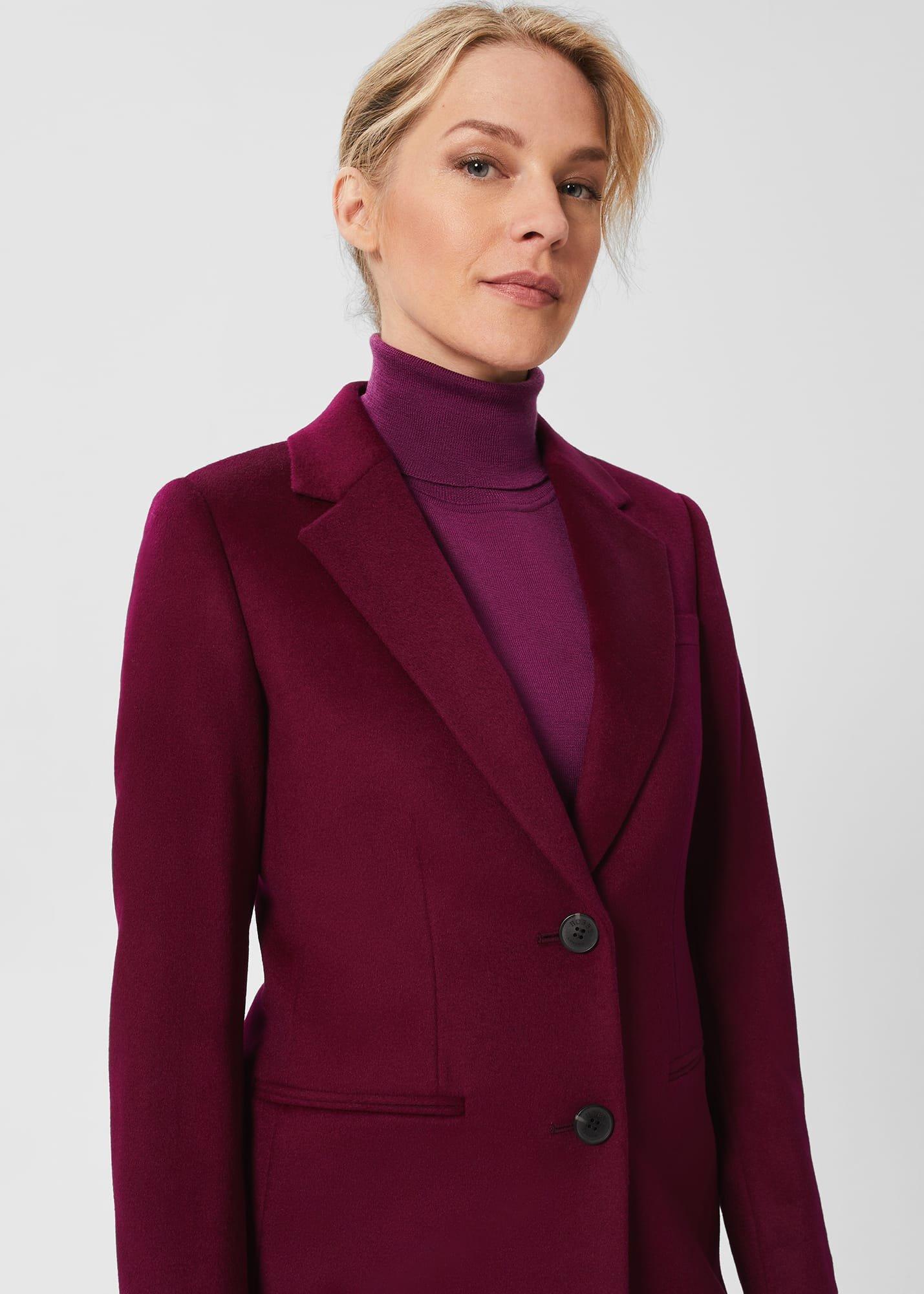 Petite Tilda Wool Coat, Warm Plum, hi-res