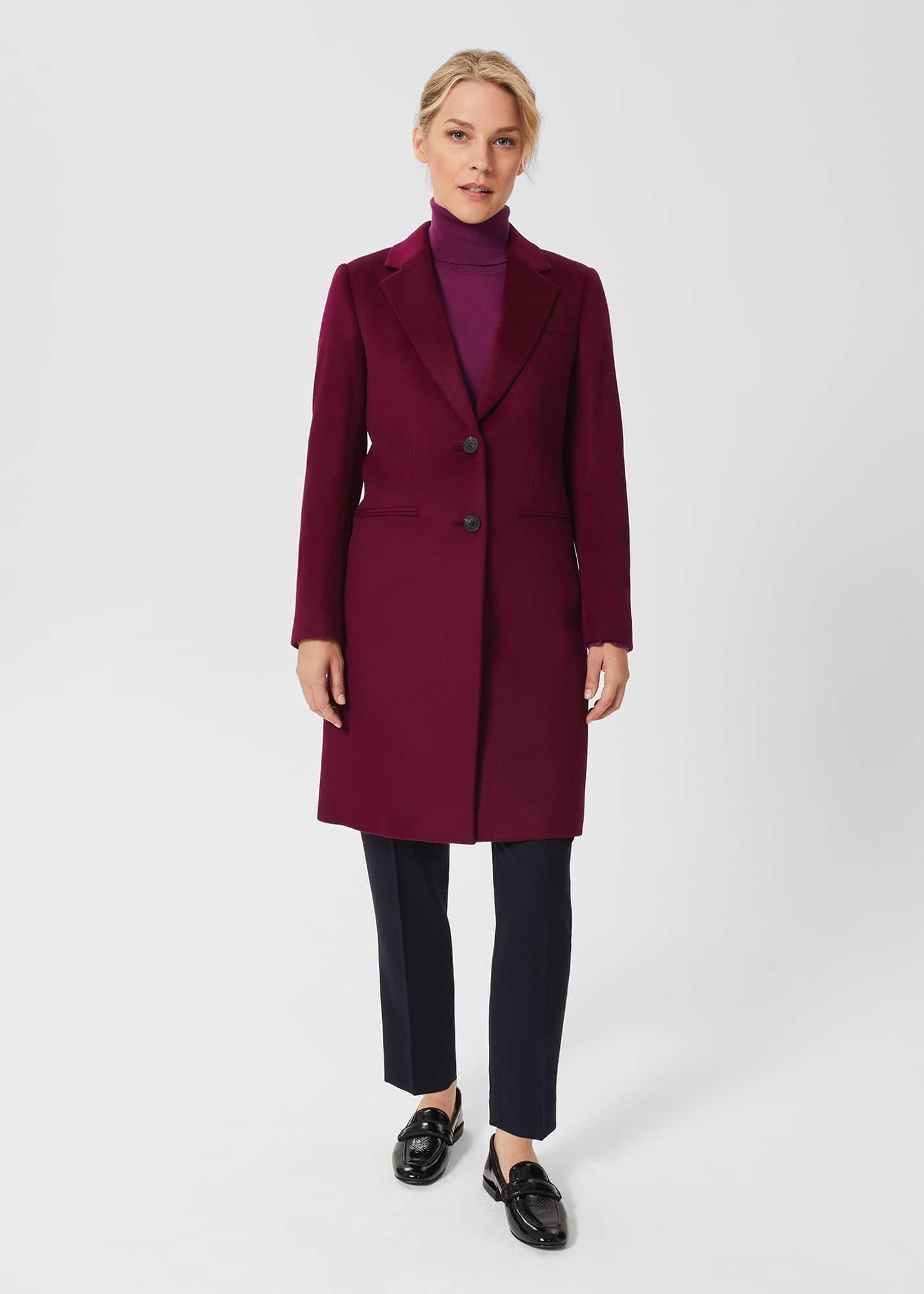 Petite Tilda Wool Coat, Warm Plum, hi-res