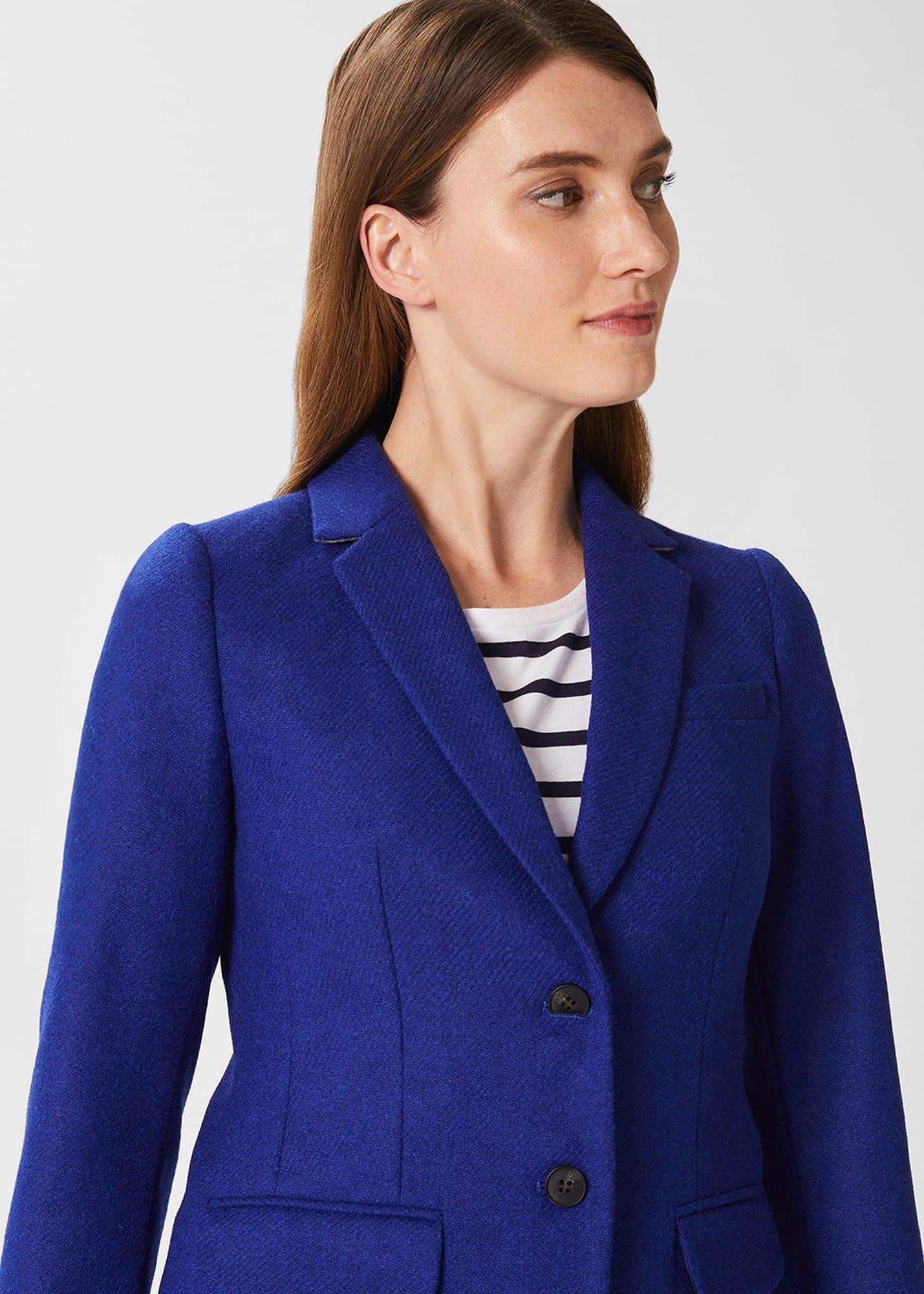 Jessica Wool Jacket, Cobalt, hi-res