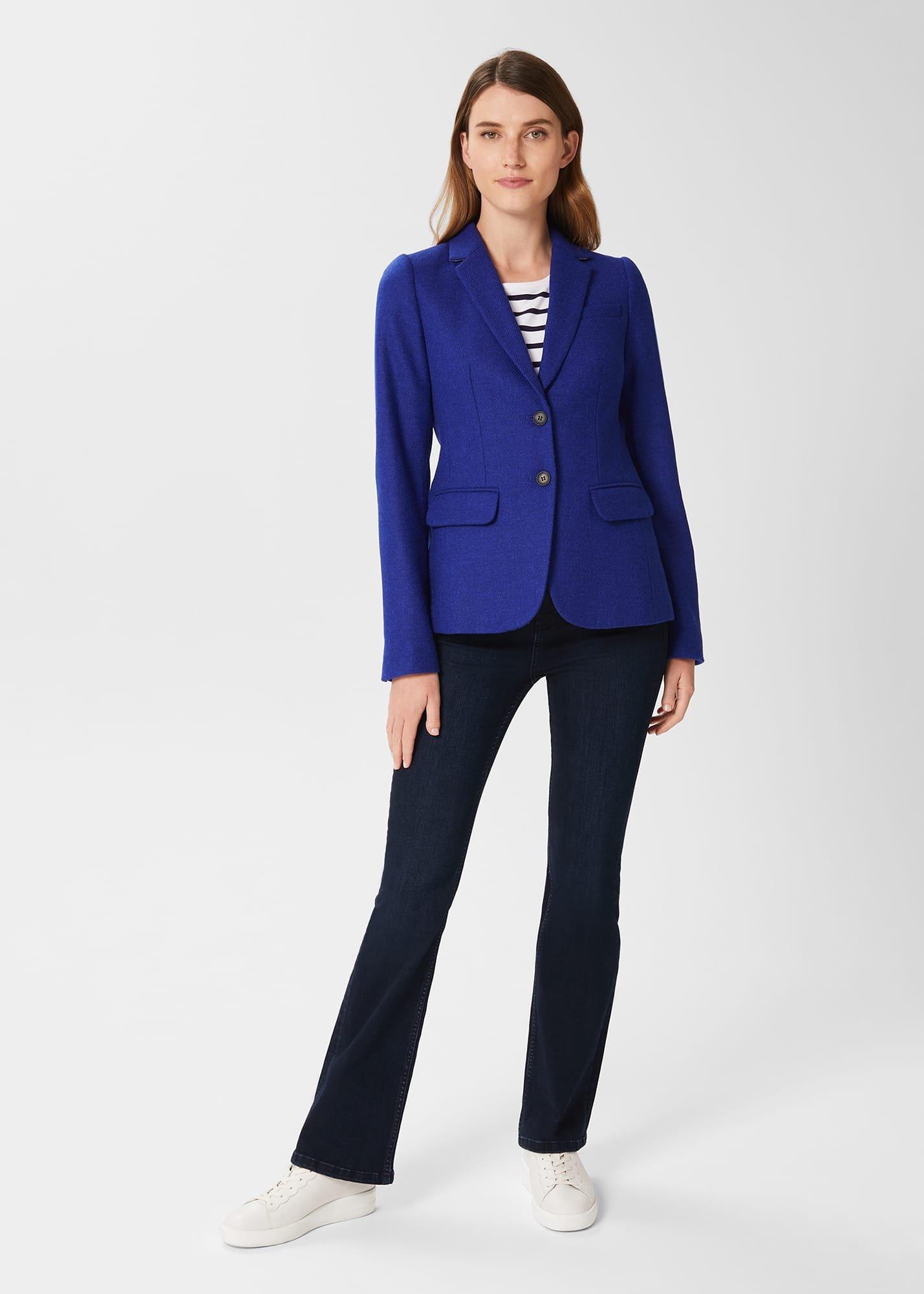 Jessica Wool Jacket, Cobalt, hi-res
