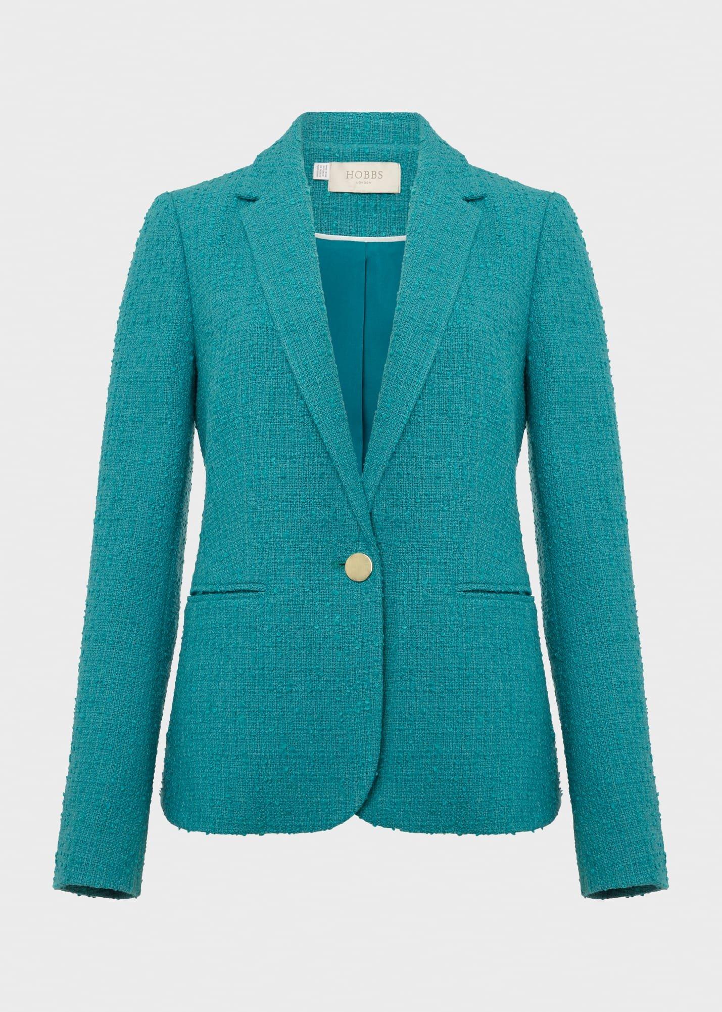 Amara Textured Jacket, Ocean Green, hi-res