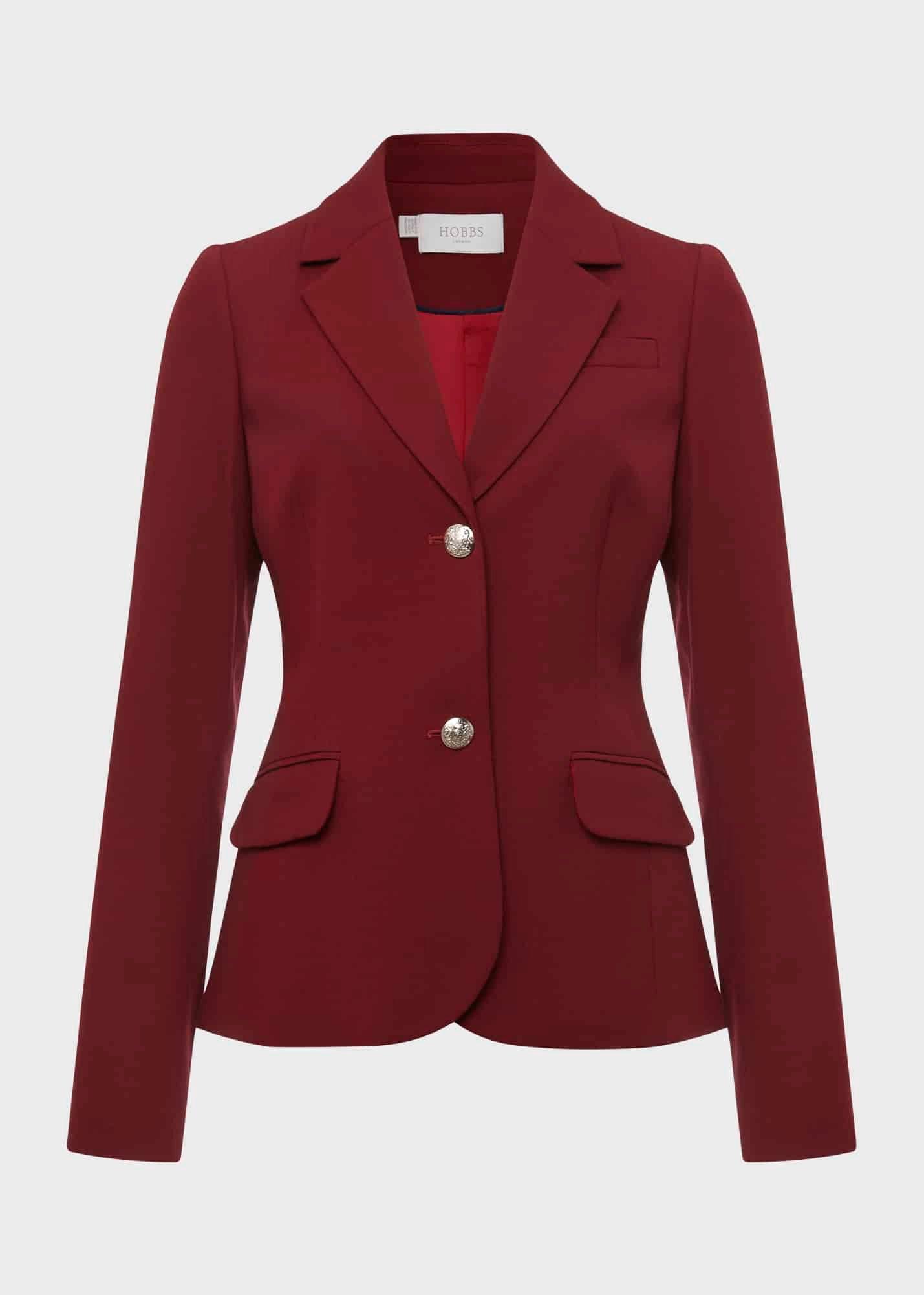 Melody Twill Jacket, Deep Vermillion, hi-res