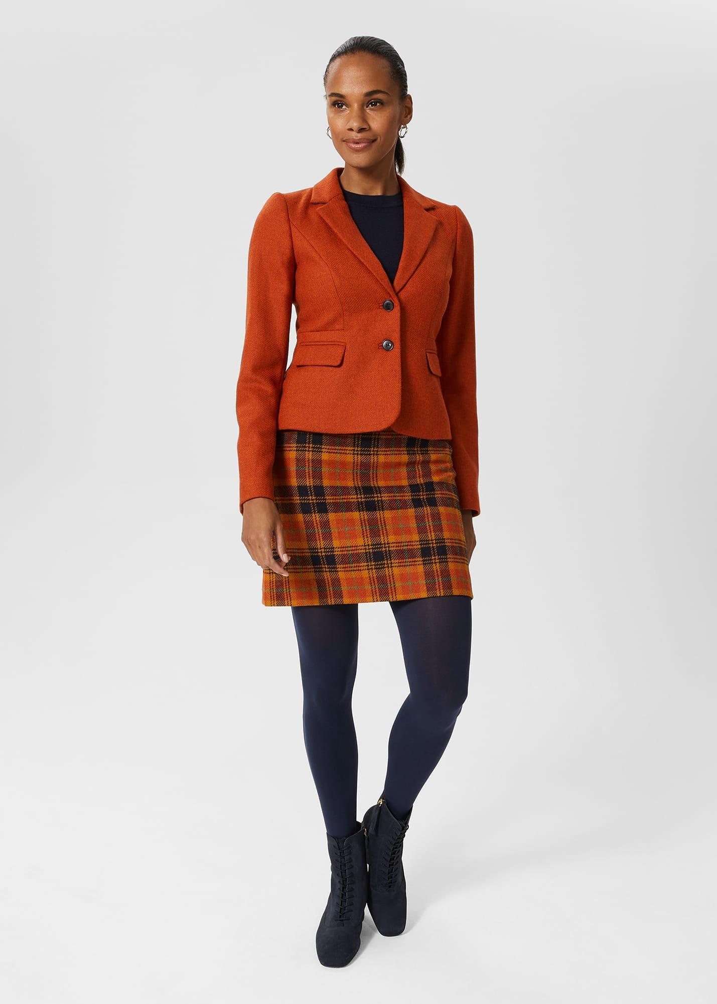 Hackness Wool Jacket , Orange, hi-res