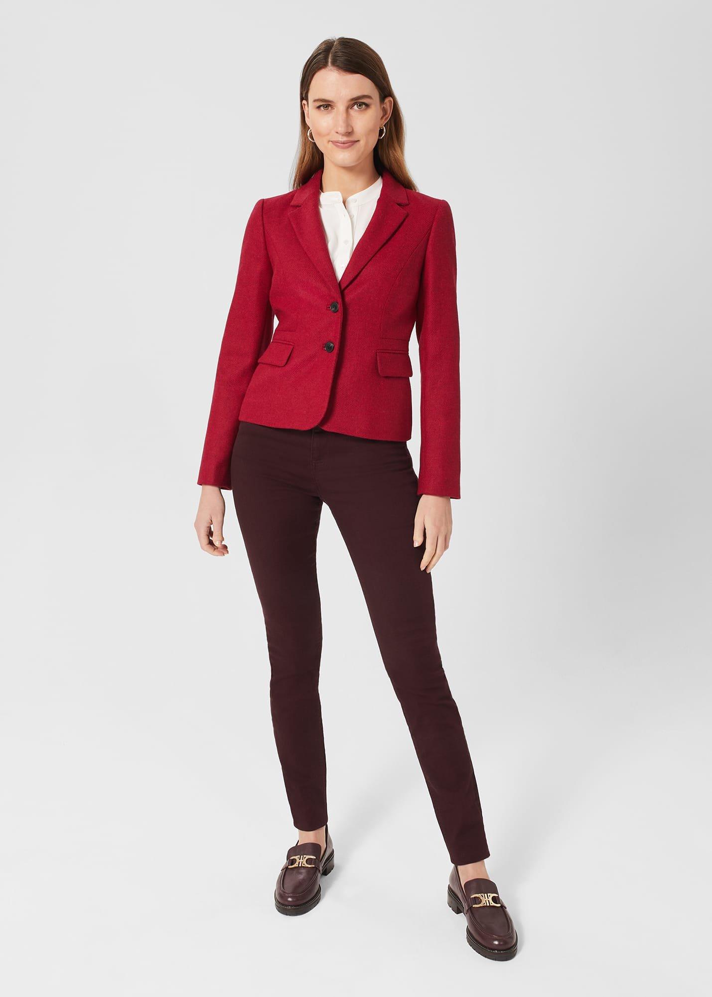 Hackness Wool Jacket , Raspberry, hi-res