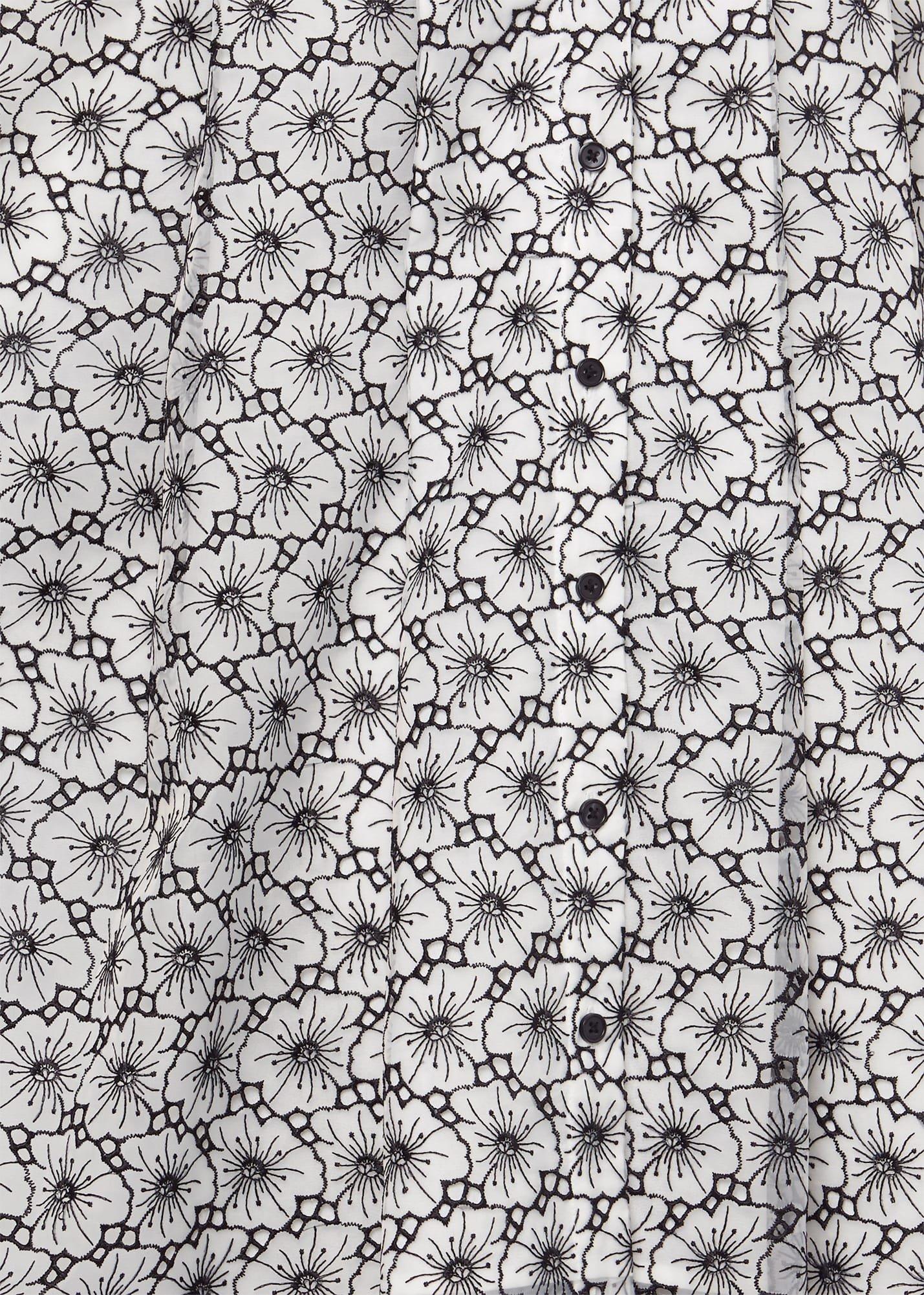 Lyra Embroidered Fit And Flare Dress, Ivory Black, hi-res