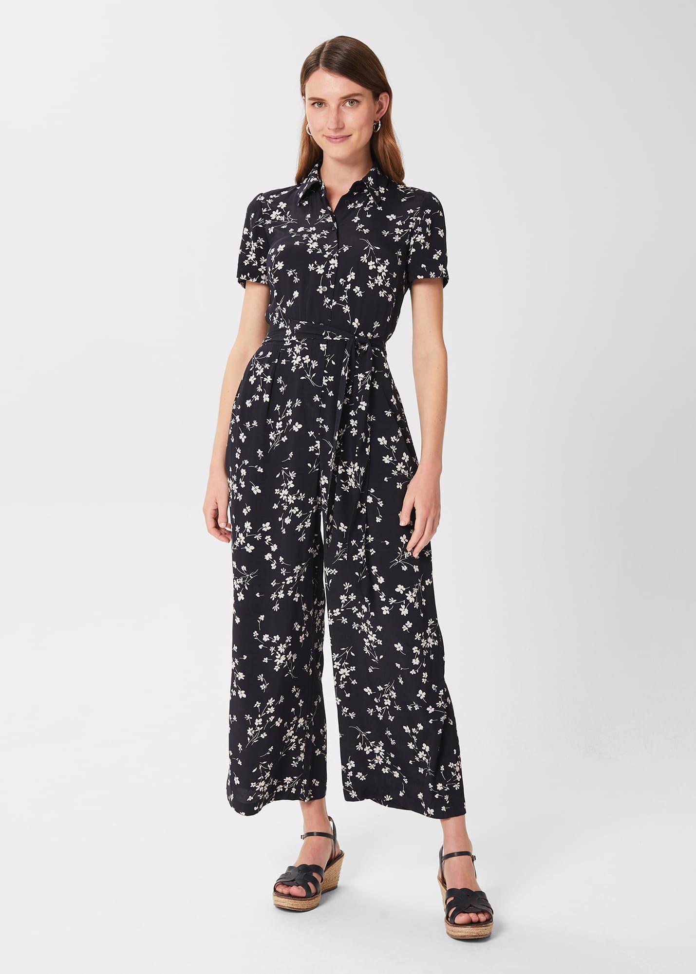 Olivia Jumpsuit, Navy Ecru, hi-res