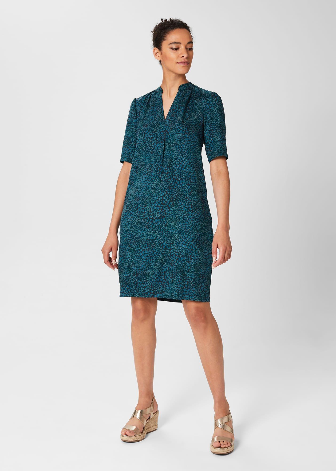 Lucille Dress, Navy Aegean, hi-res