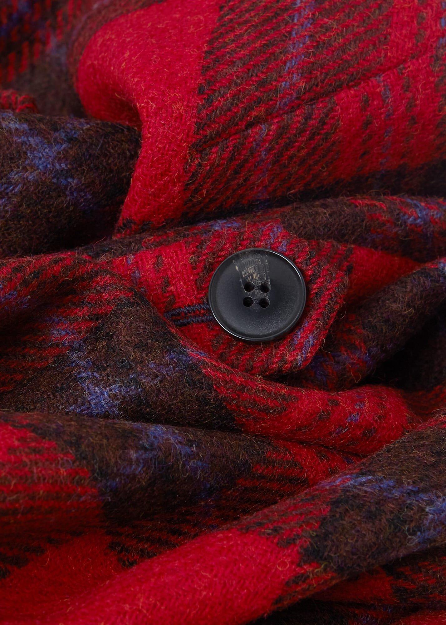 Melanie Wool Dress, Red Black, hi-res