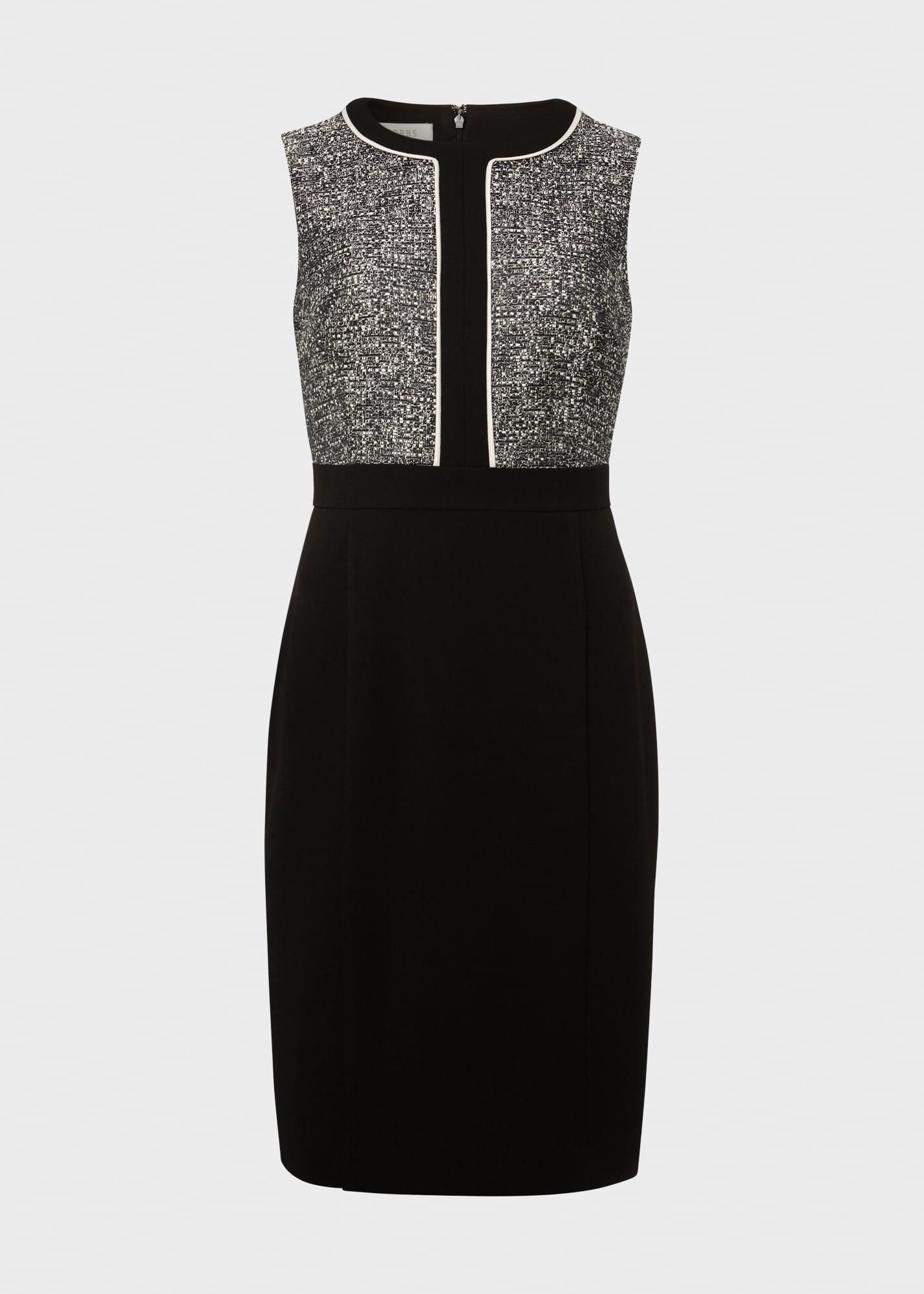 Brienna Shift Dress, Black Ivory, hi-res