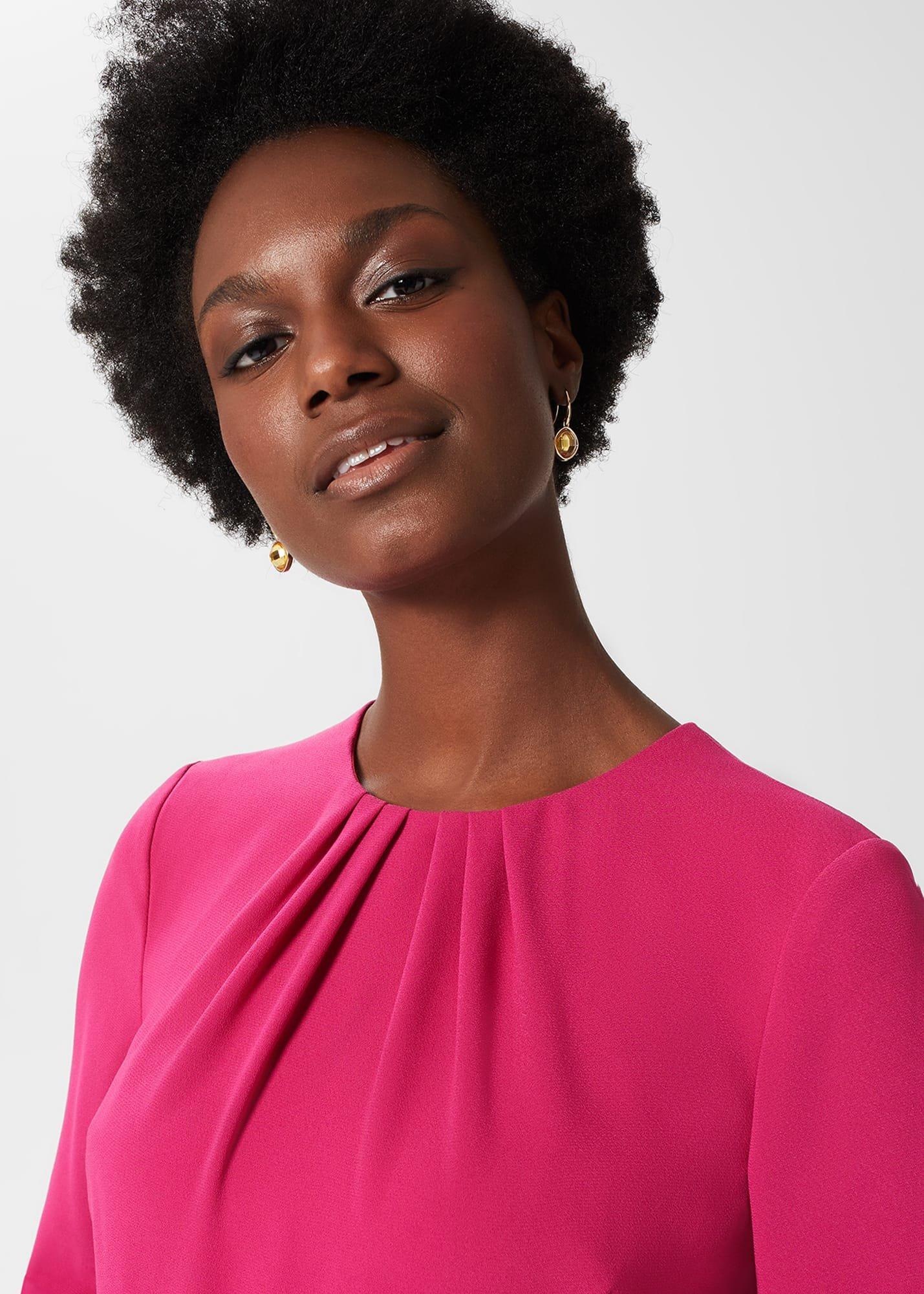 Marianne Fit And Flare Dress, Magenta Pink, hi-res