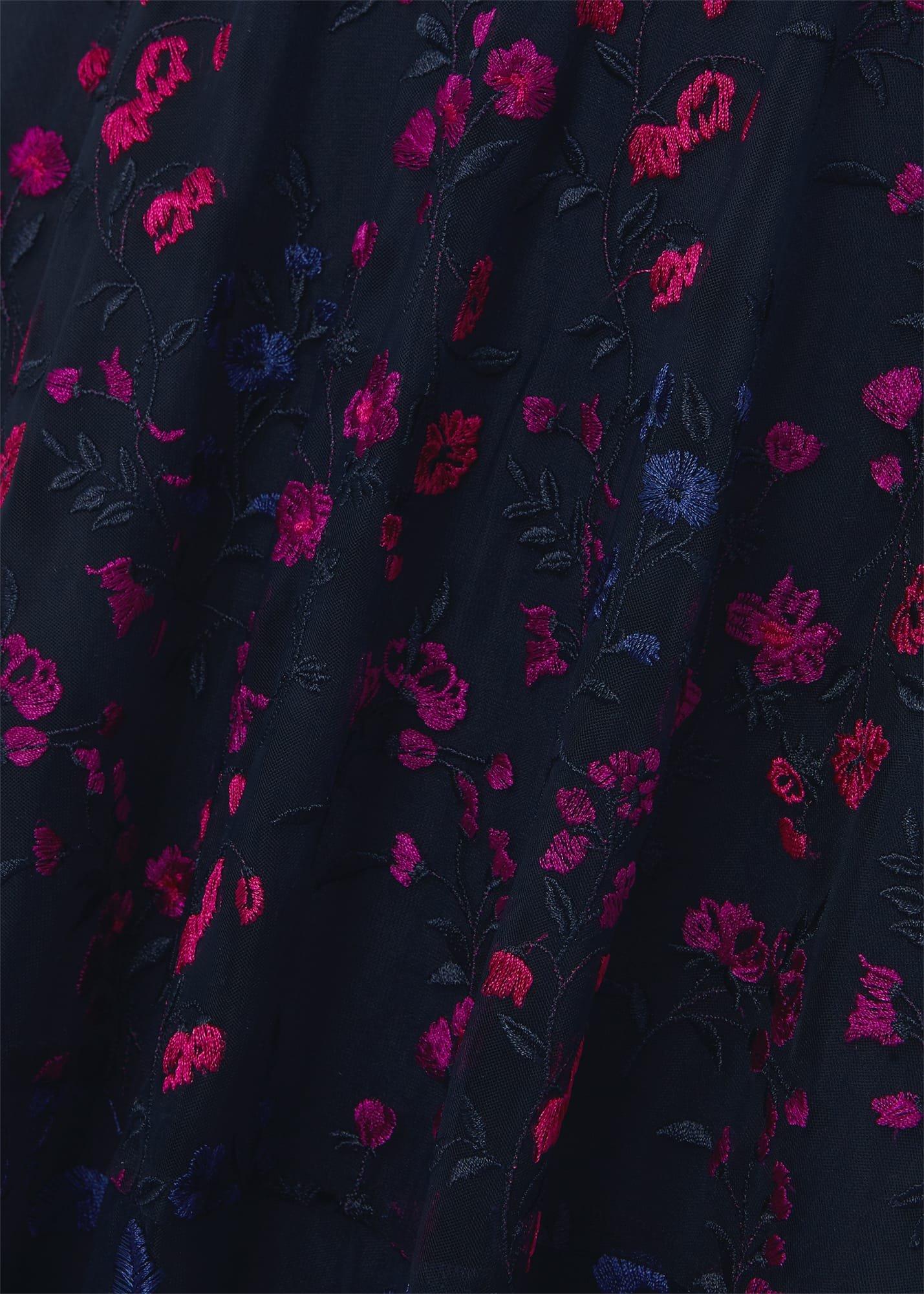 Kasia Floral Embroidered Dress, Navy Multi, hi-res