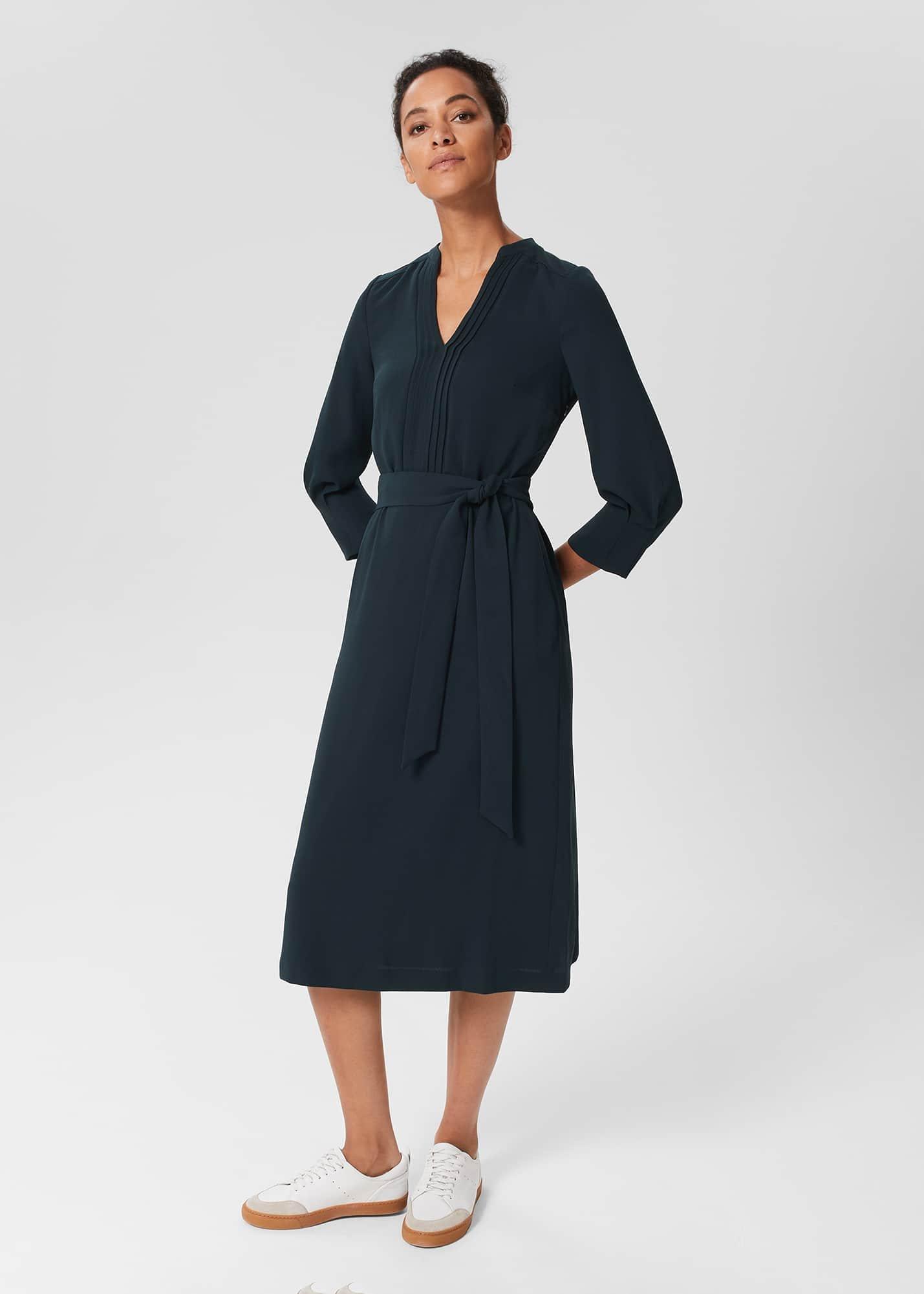 Isobel Shirt Dress, Dark Pine Green, hi-res