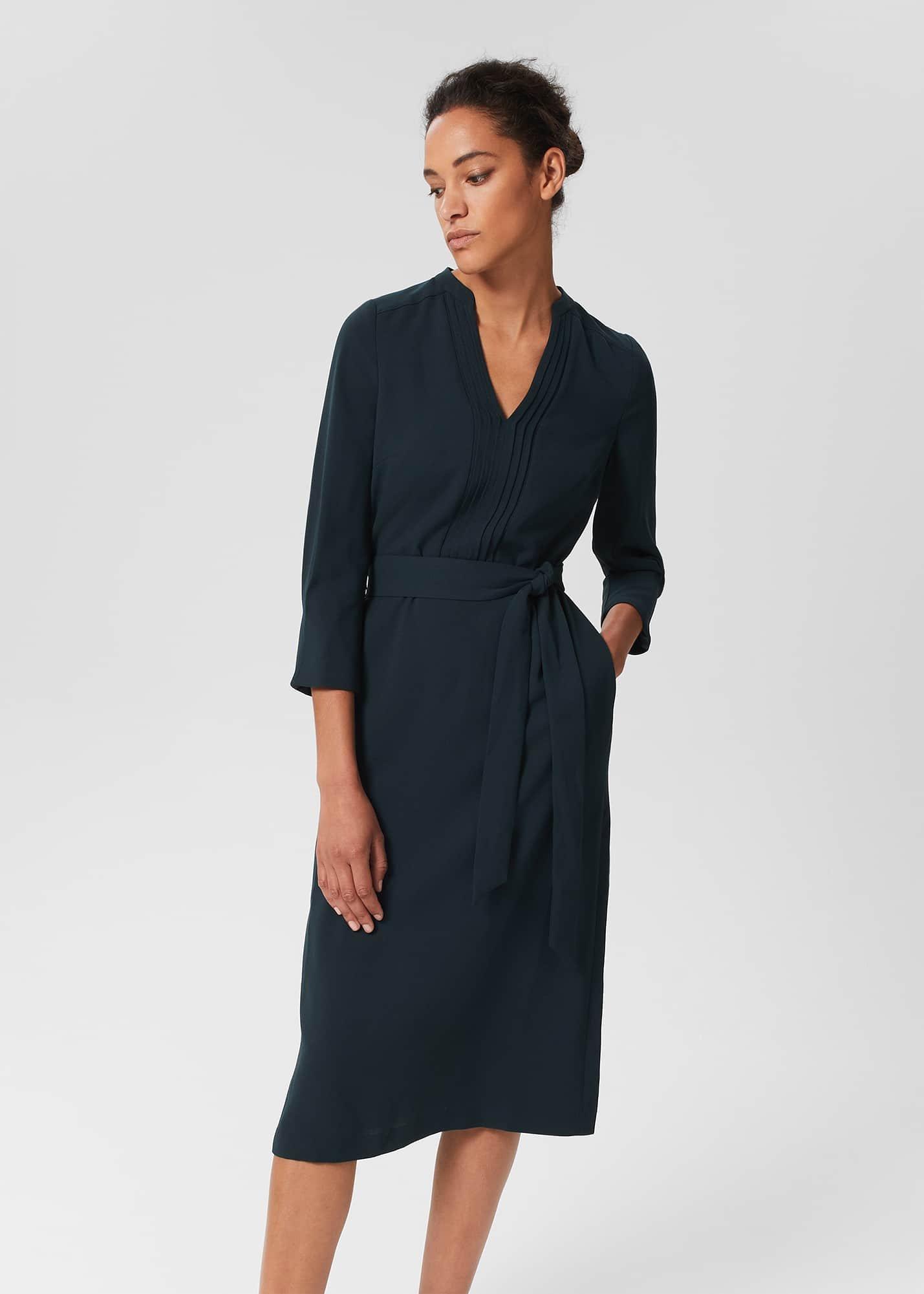 Isobel Shirt Dress, Dark Pine Green, hi-res
