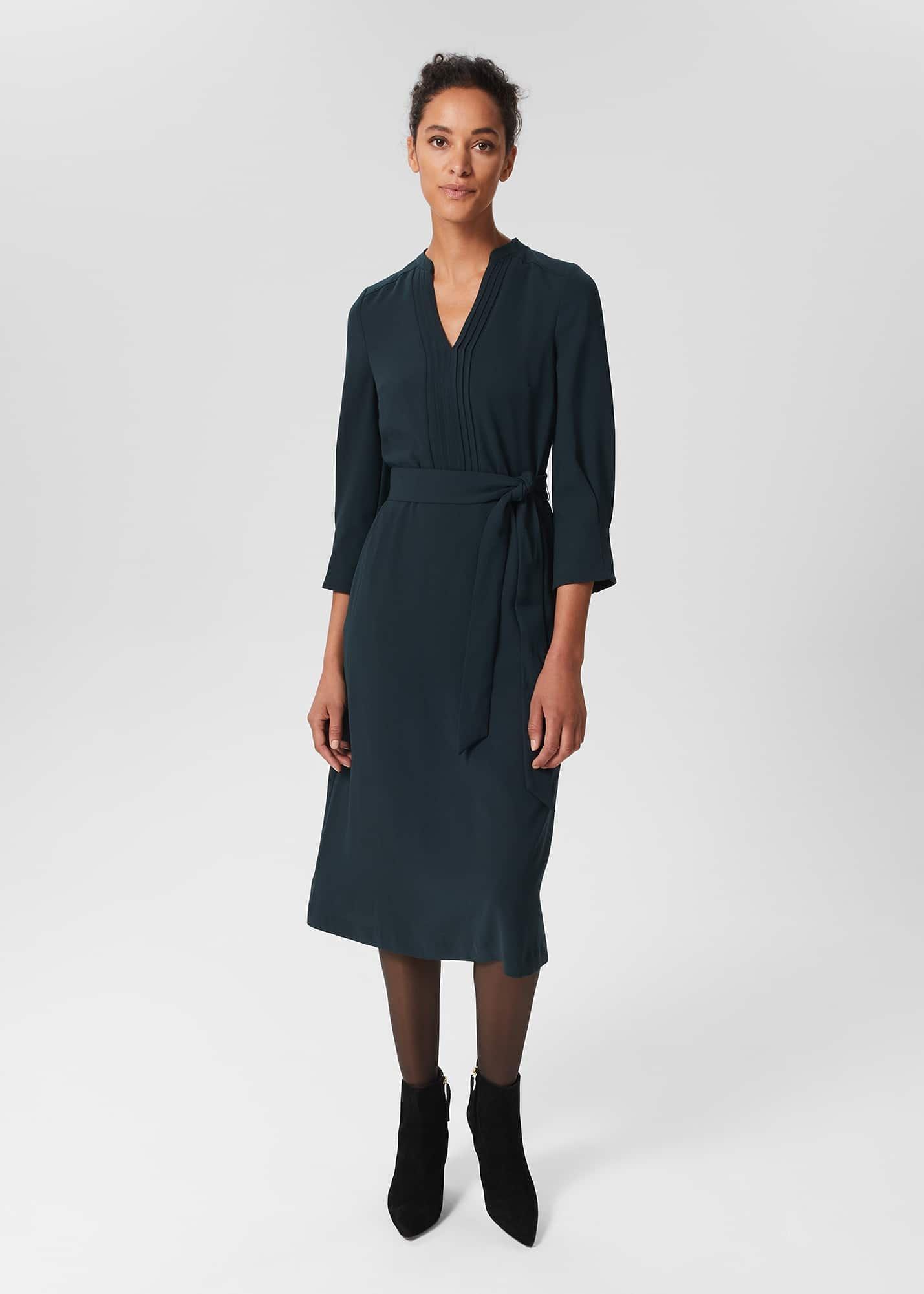 Isobel Shirt Dress, Dark Pine Green, hi-res