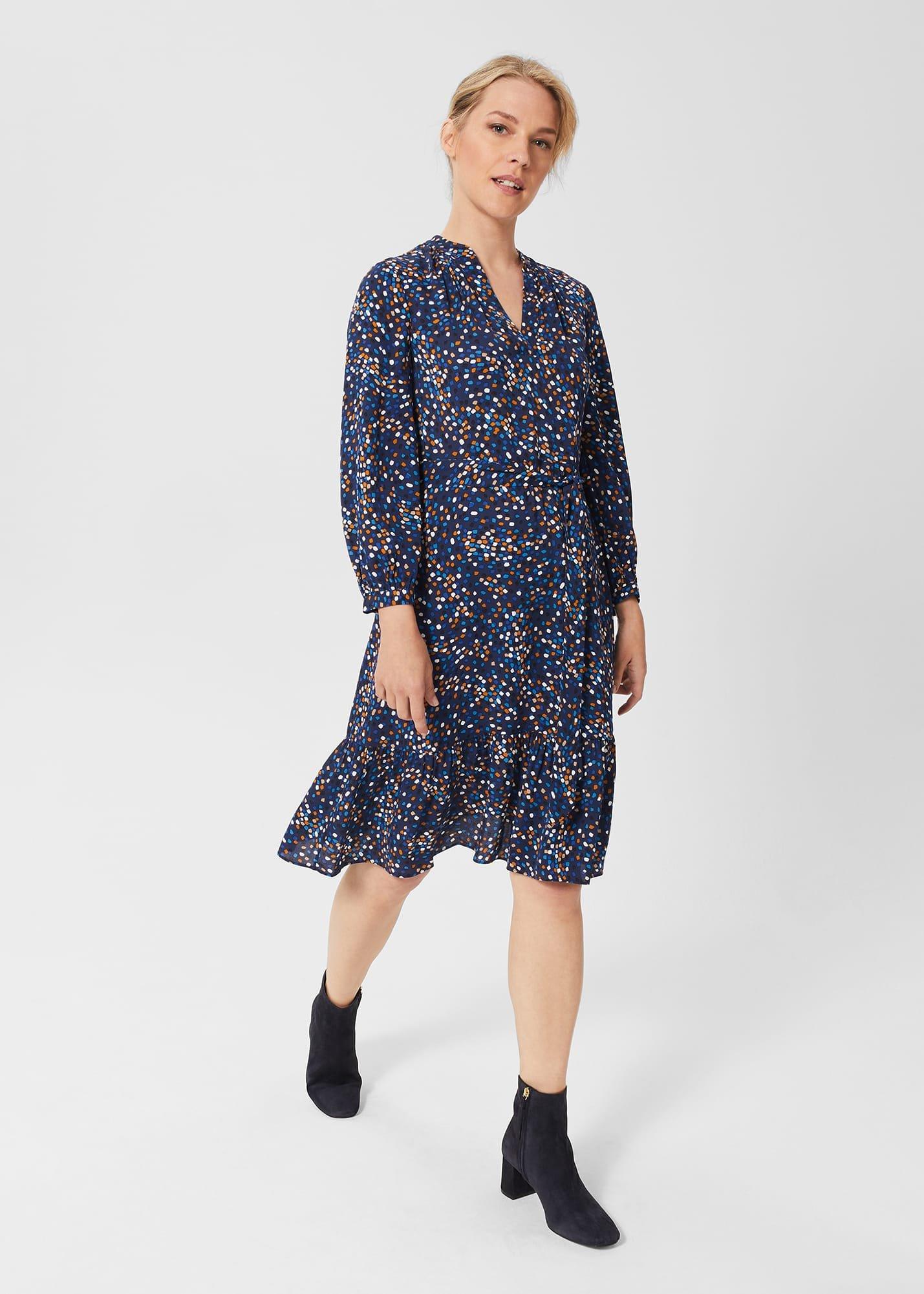 Petite Mallory Dress, Blue Multi, hi-res