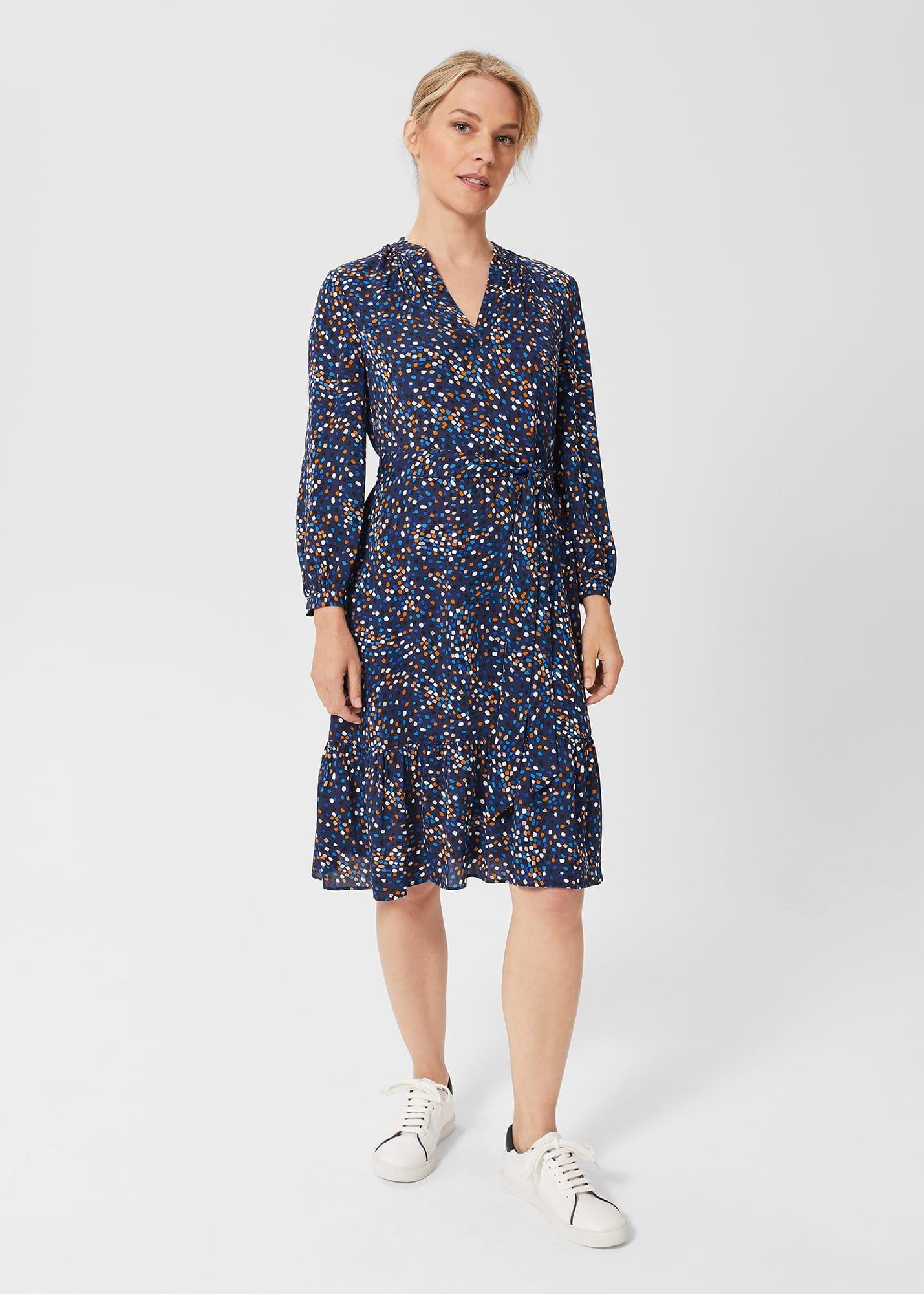 Petite Mallory Dress, Blue Multi, hi-res