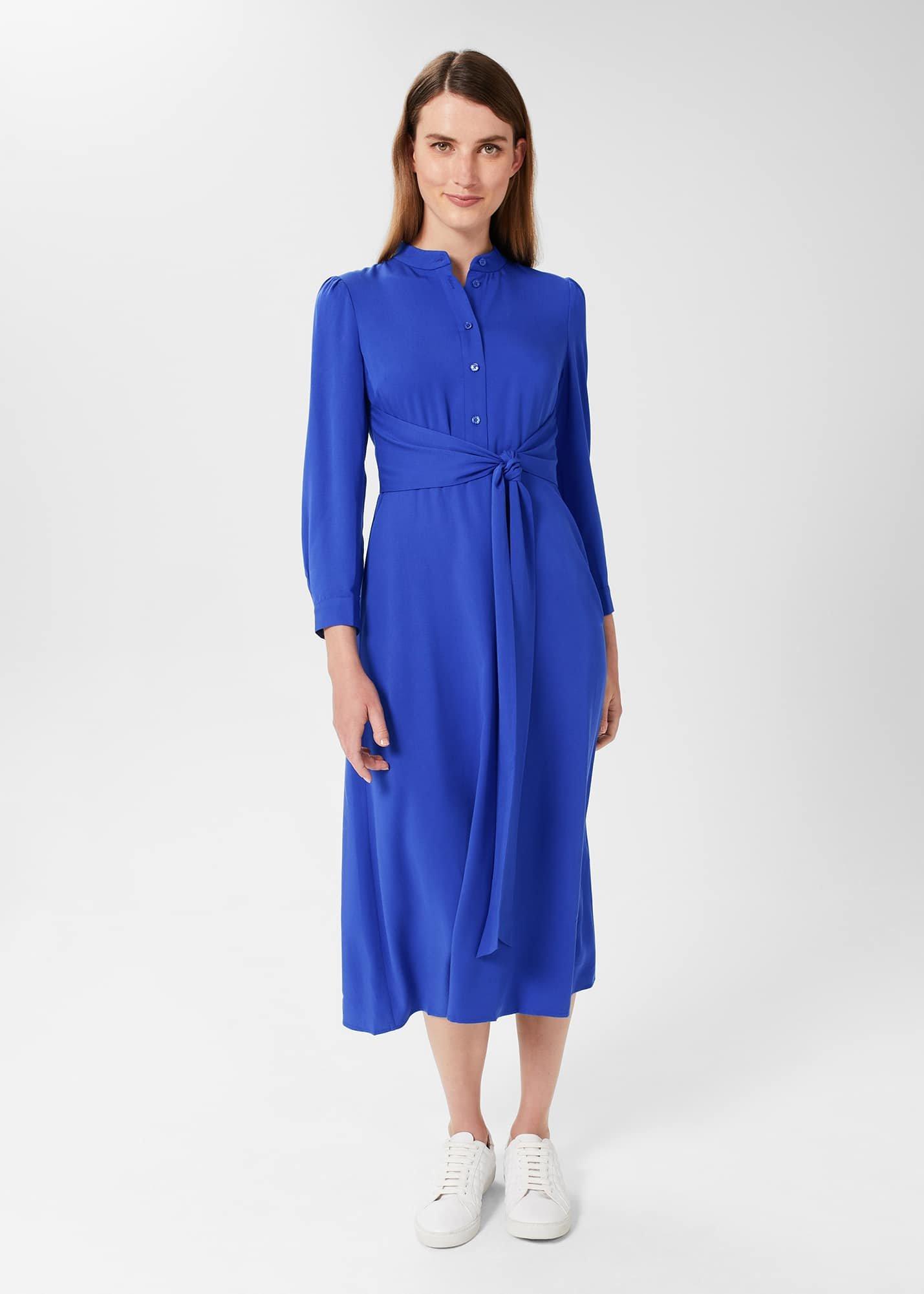 Meadow Belted Fit And Flare Dress , Cobalt Blue, hi-res
