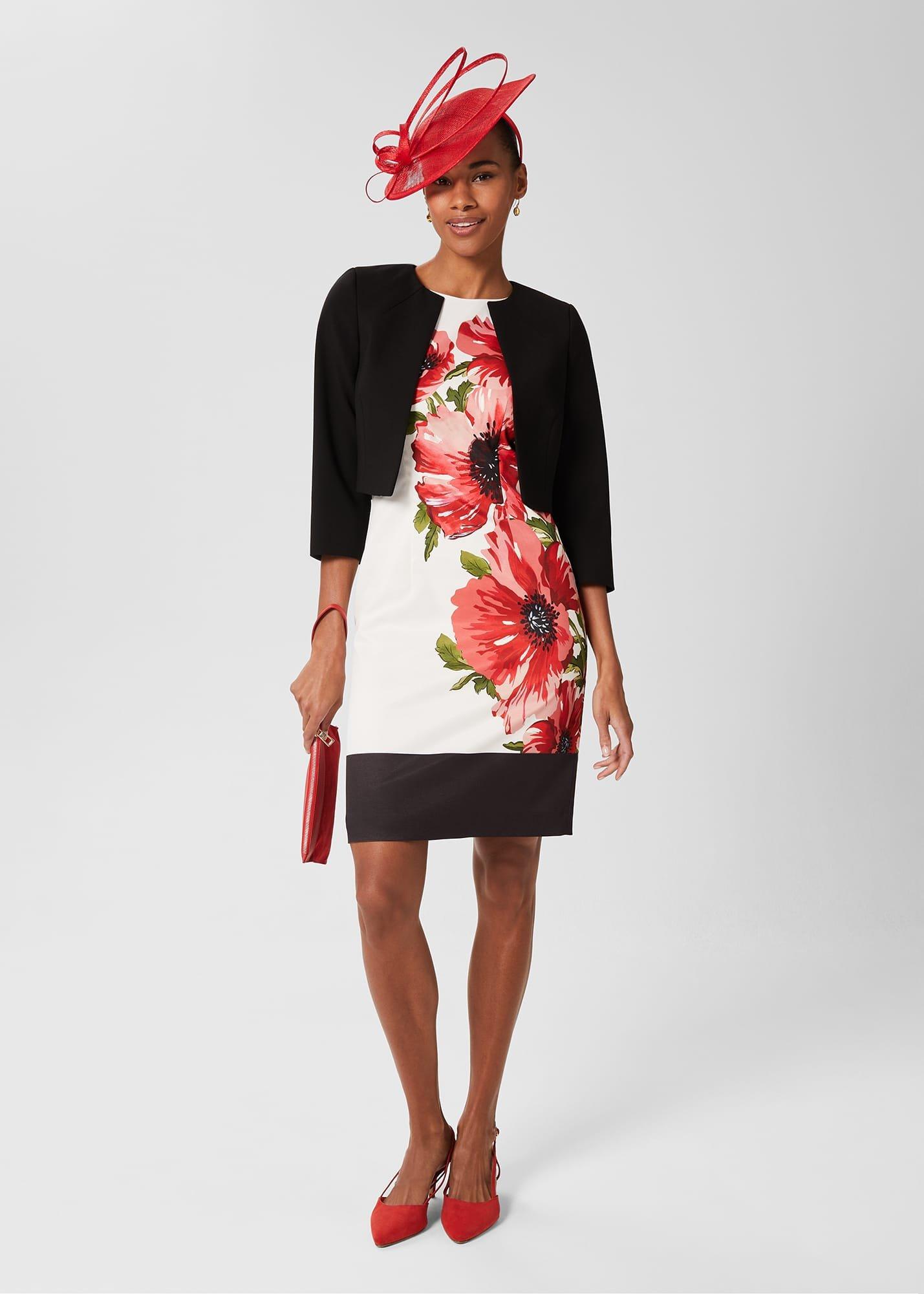 Moira Floral Shift Dress, Red Multi, hi-res