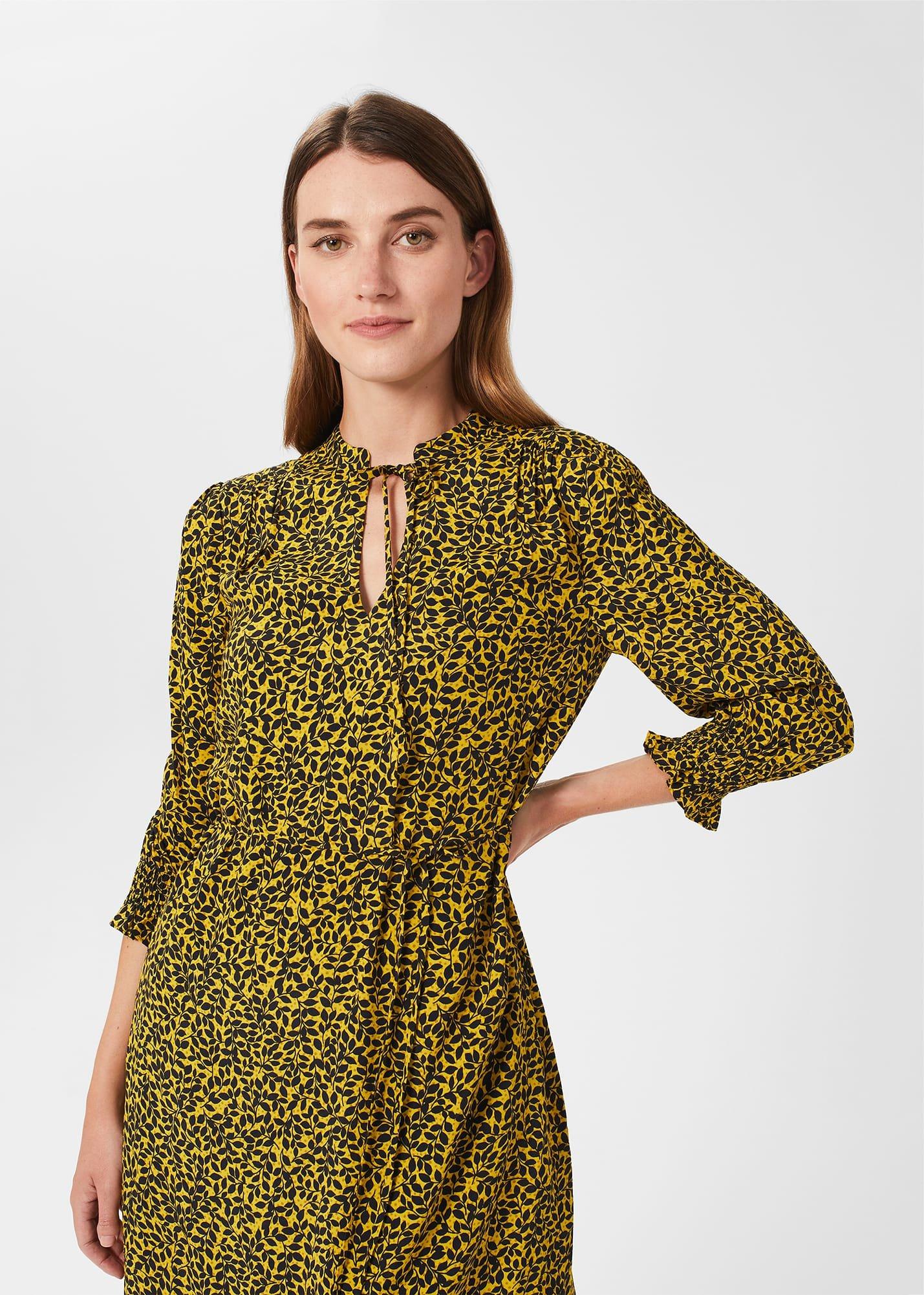 Tafara Tunic Dress, Chartreuse Navy, hi-res