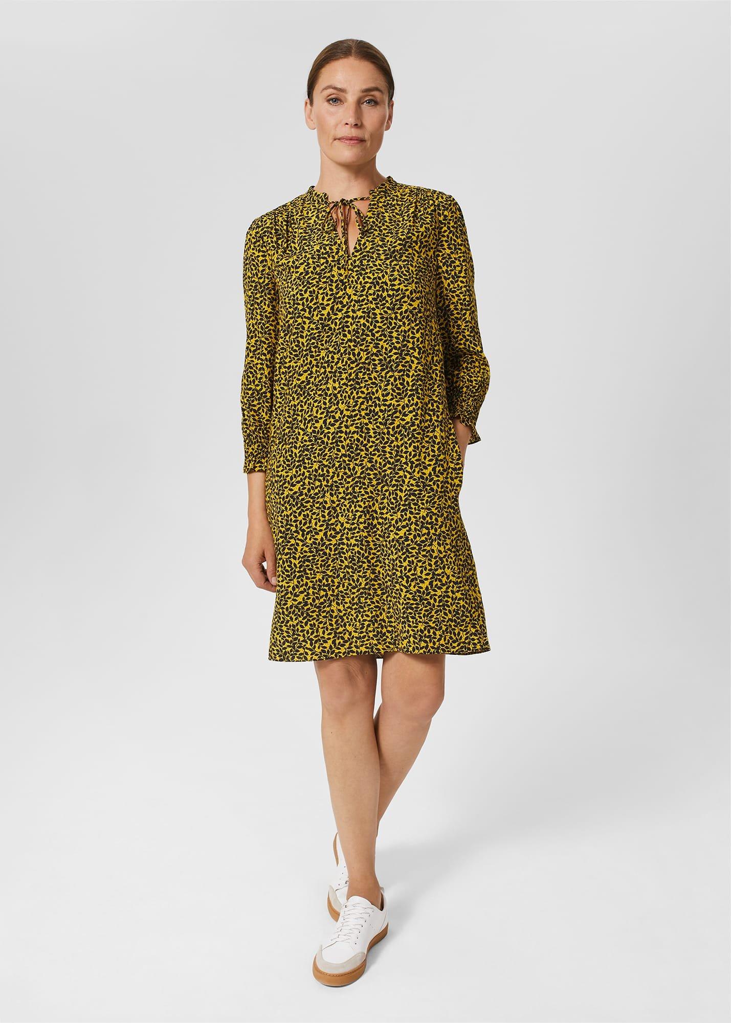 Tafara Tunic Dress, Chartreuse Navy, hi-res
