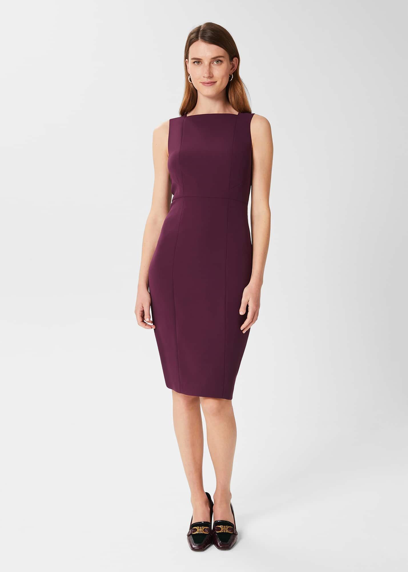 Adelia Dress, Deep Plum, hi-res