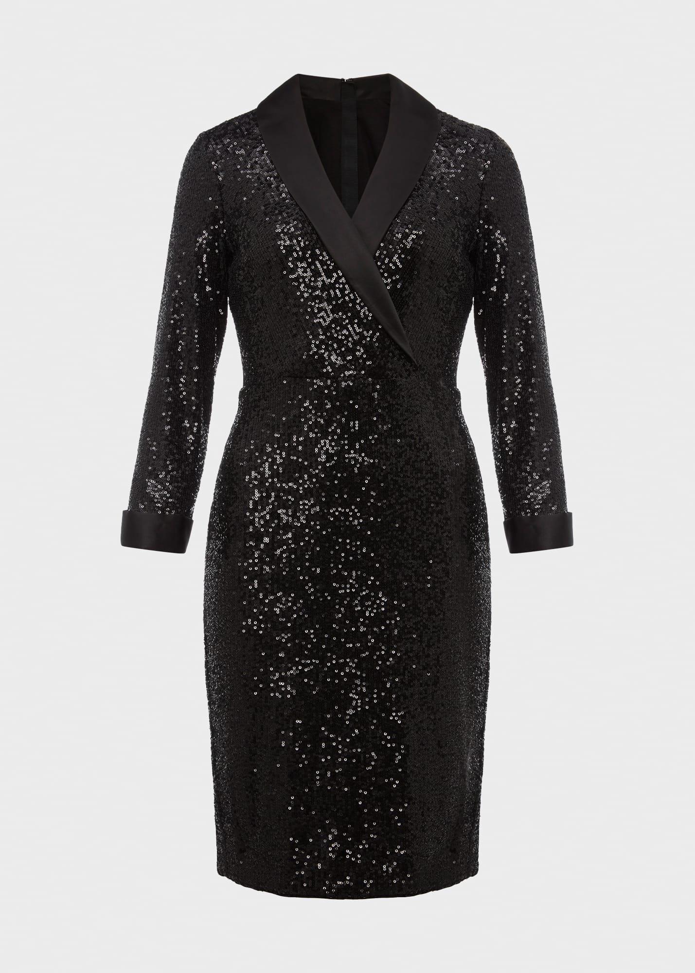 Carys Sequin Tux Dress