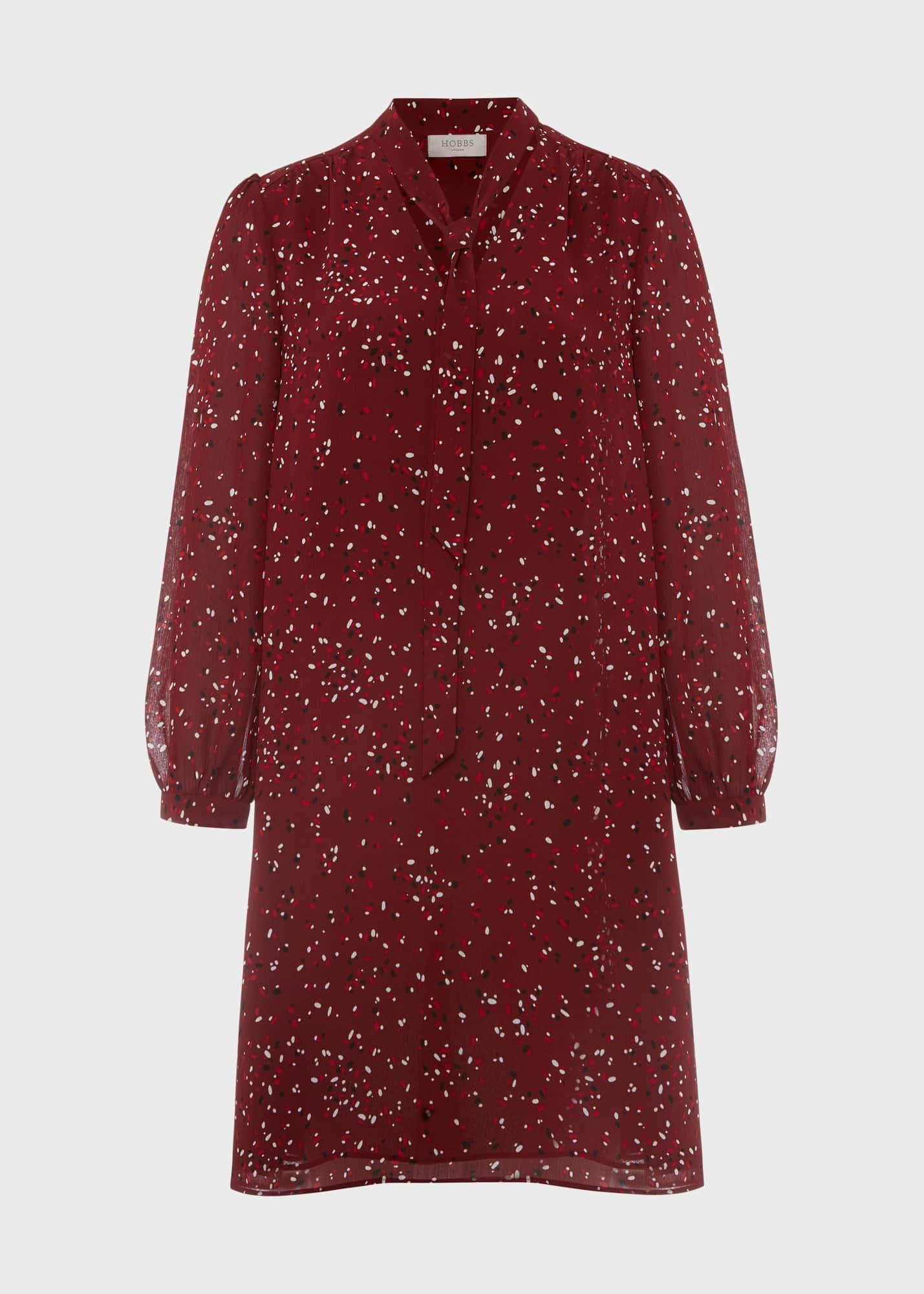 Joella A Line Dress, Wine Red, hi-res