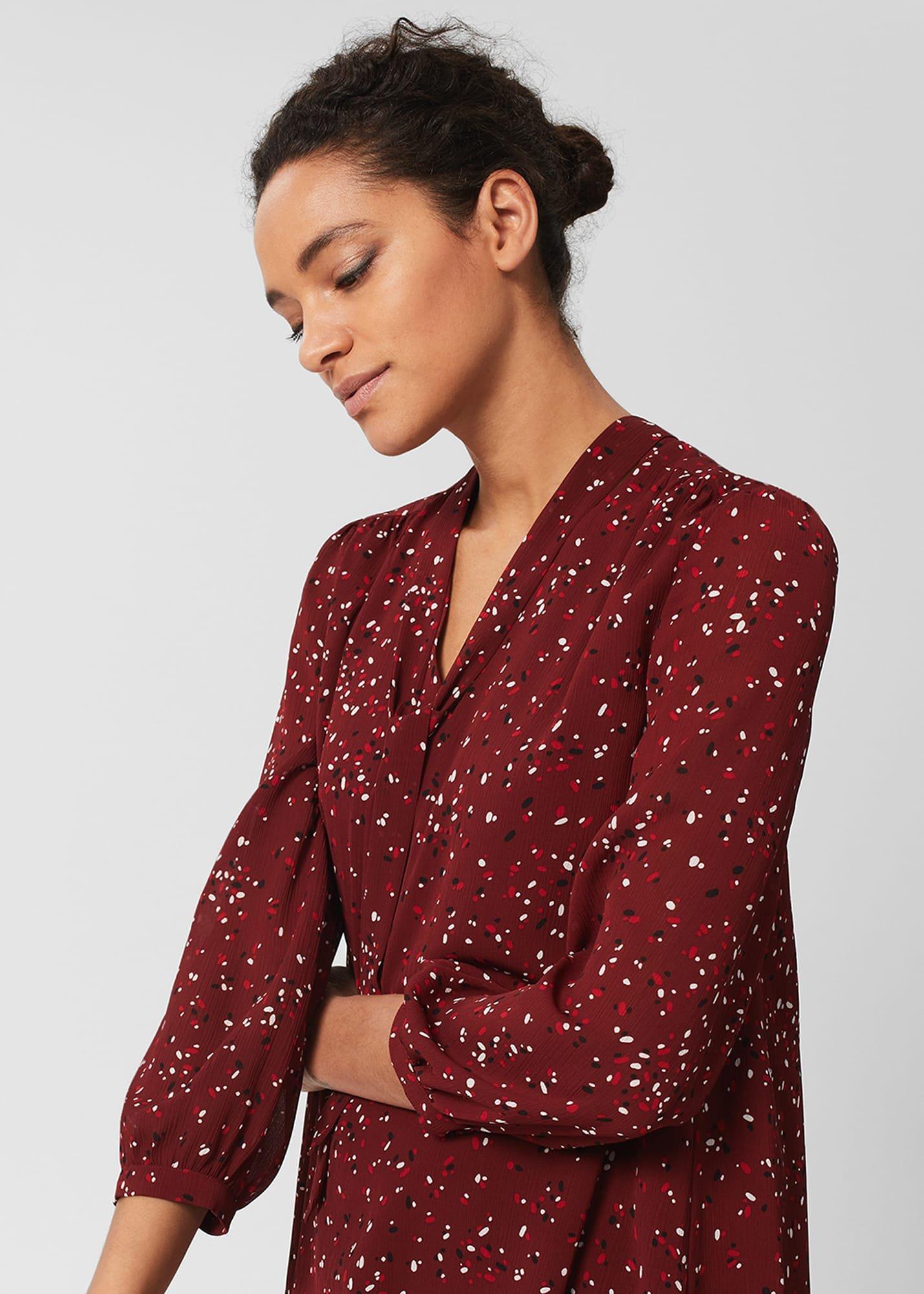 Joella A Line Dress, Wine Red, hi-res