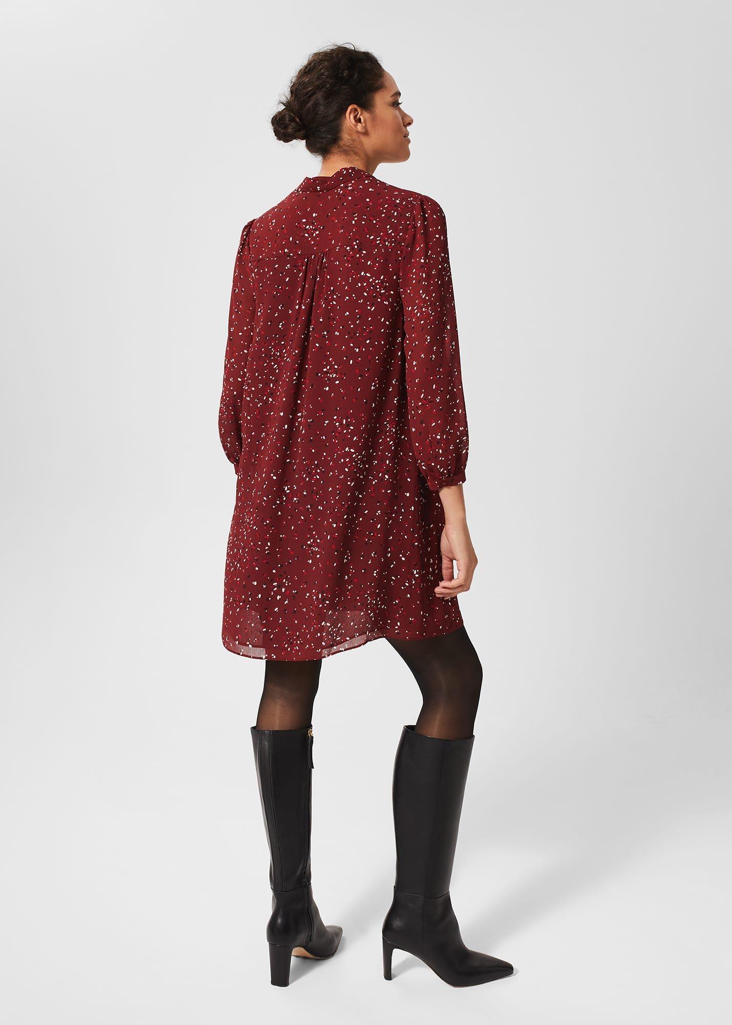 Joella A Line Dress, Wine Red, hi-res
