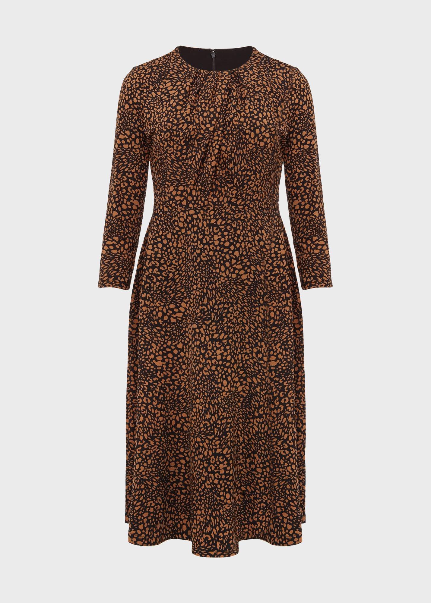 Anita Jersey Dress, Black Multi, hi-res