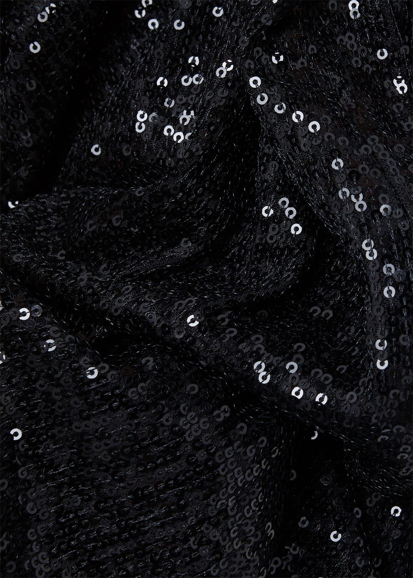 Zariah Sequin Dress, Black, hi-res