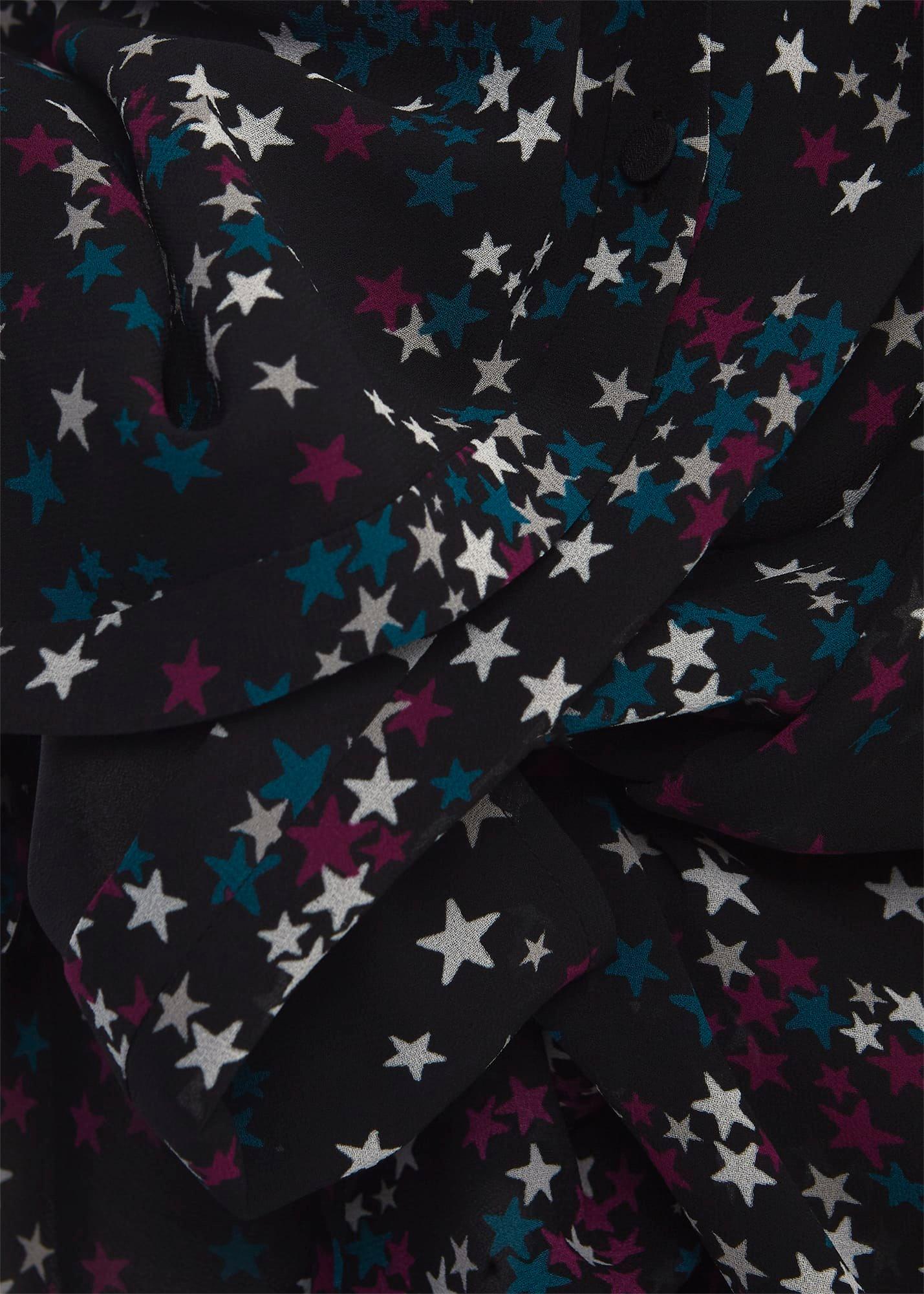 Erin Star Fit And Flare Dress, Black Multi, hi-res