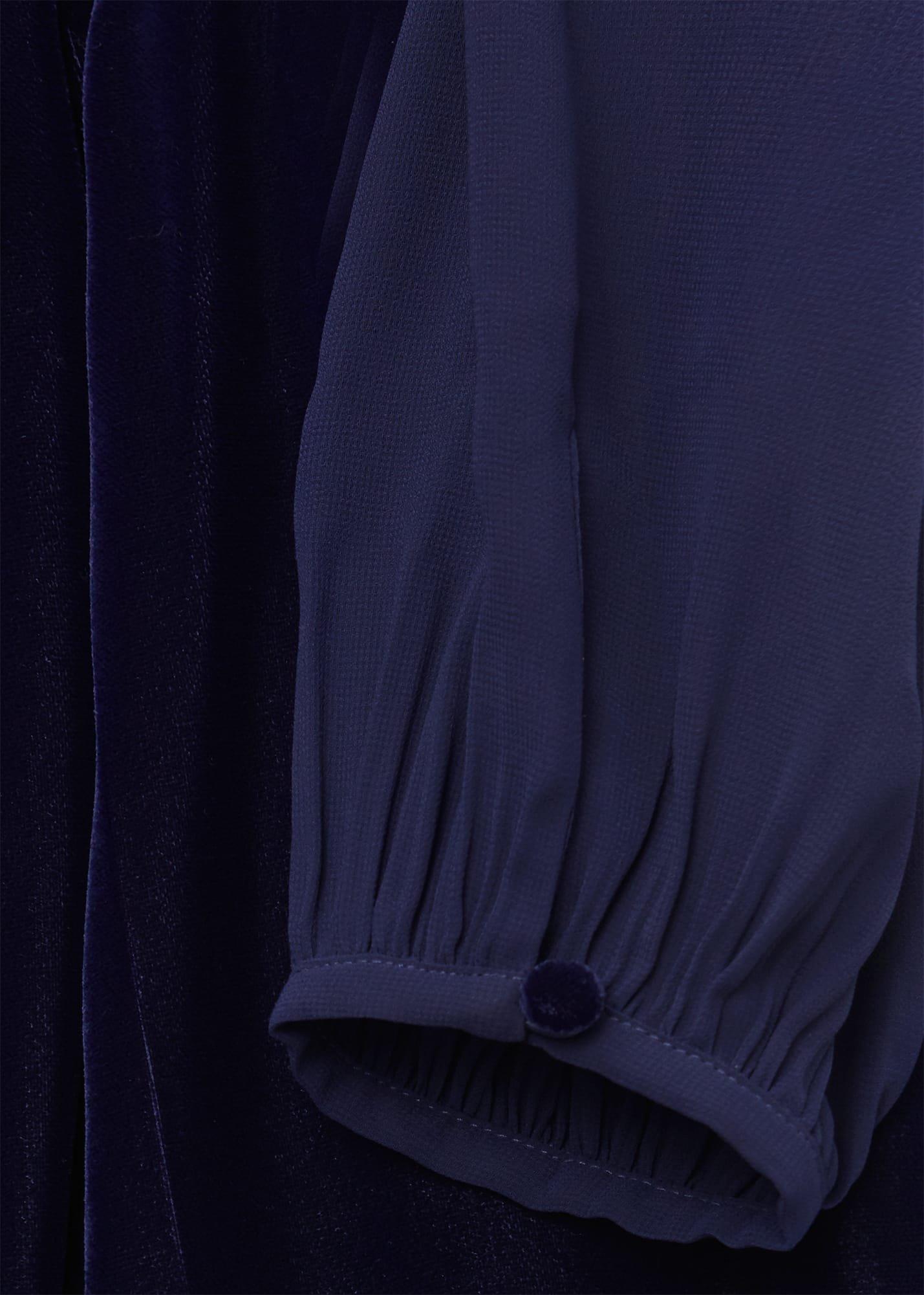 Faye Velvet A Line Dress, Midnight Navy, hi-res