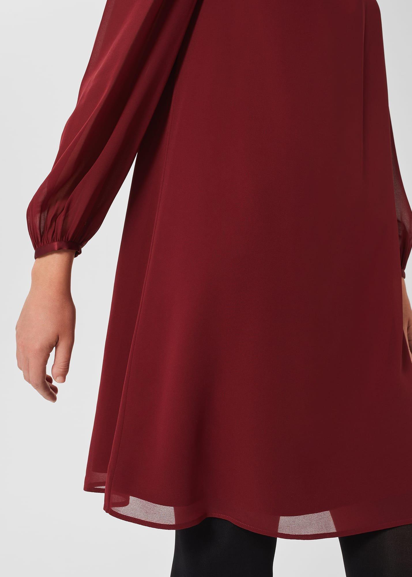 Ciara A Line Dress , Deep Red, hi-res