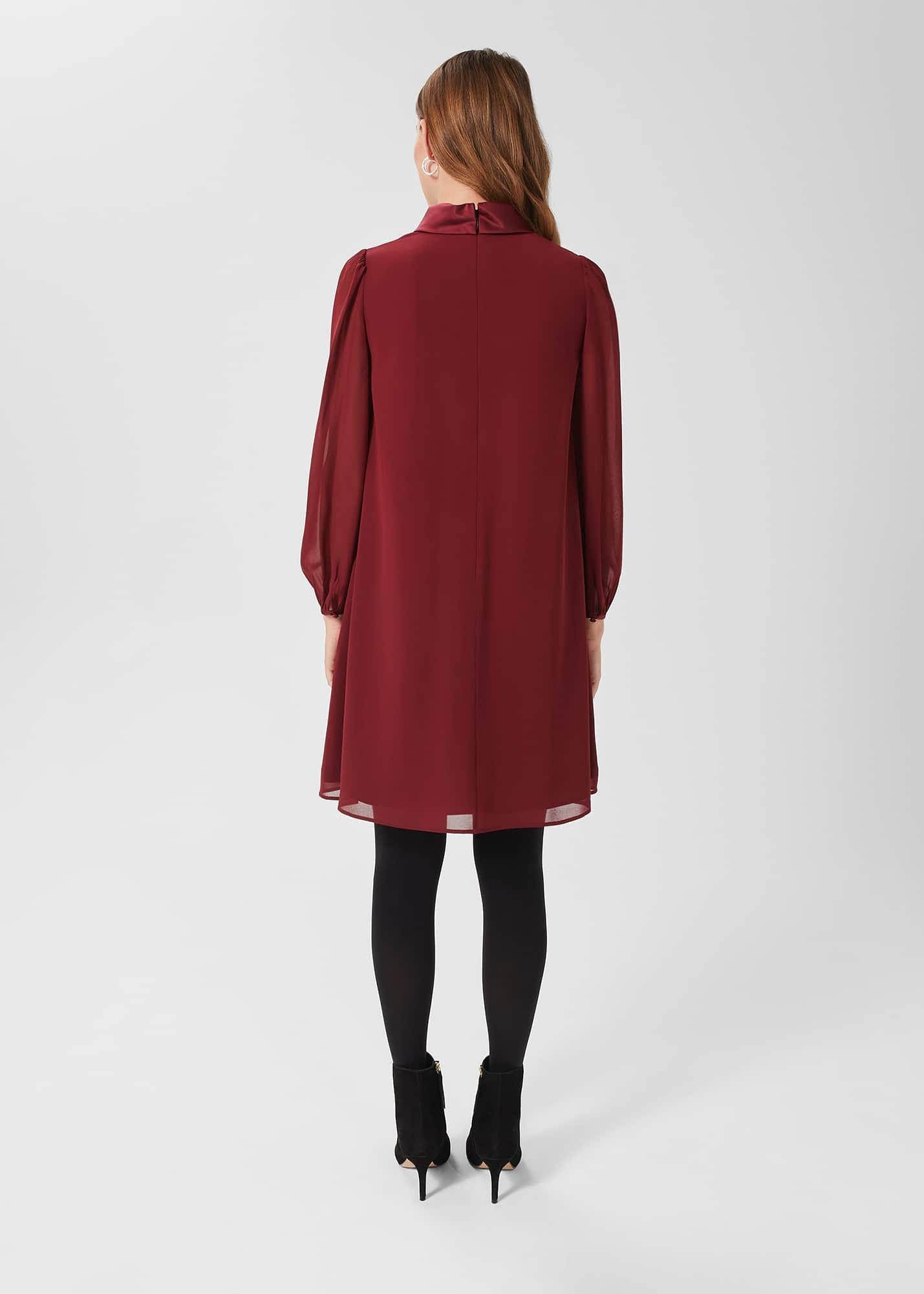 Ciara A Line Dress , Deep Red, hi-res