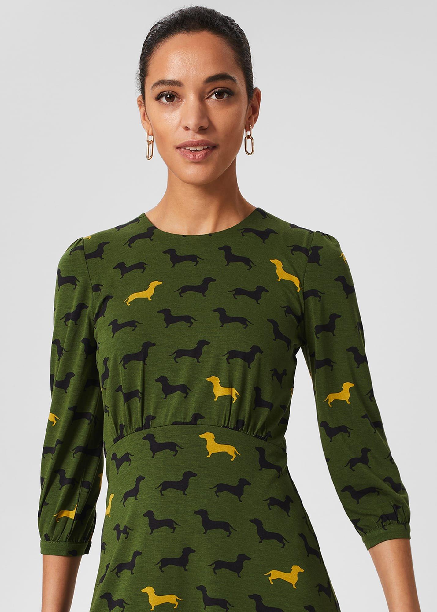 Etty Jersey Dress, Mid Fern Green, hi-res