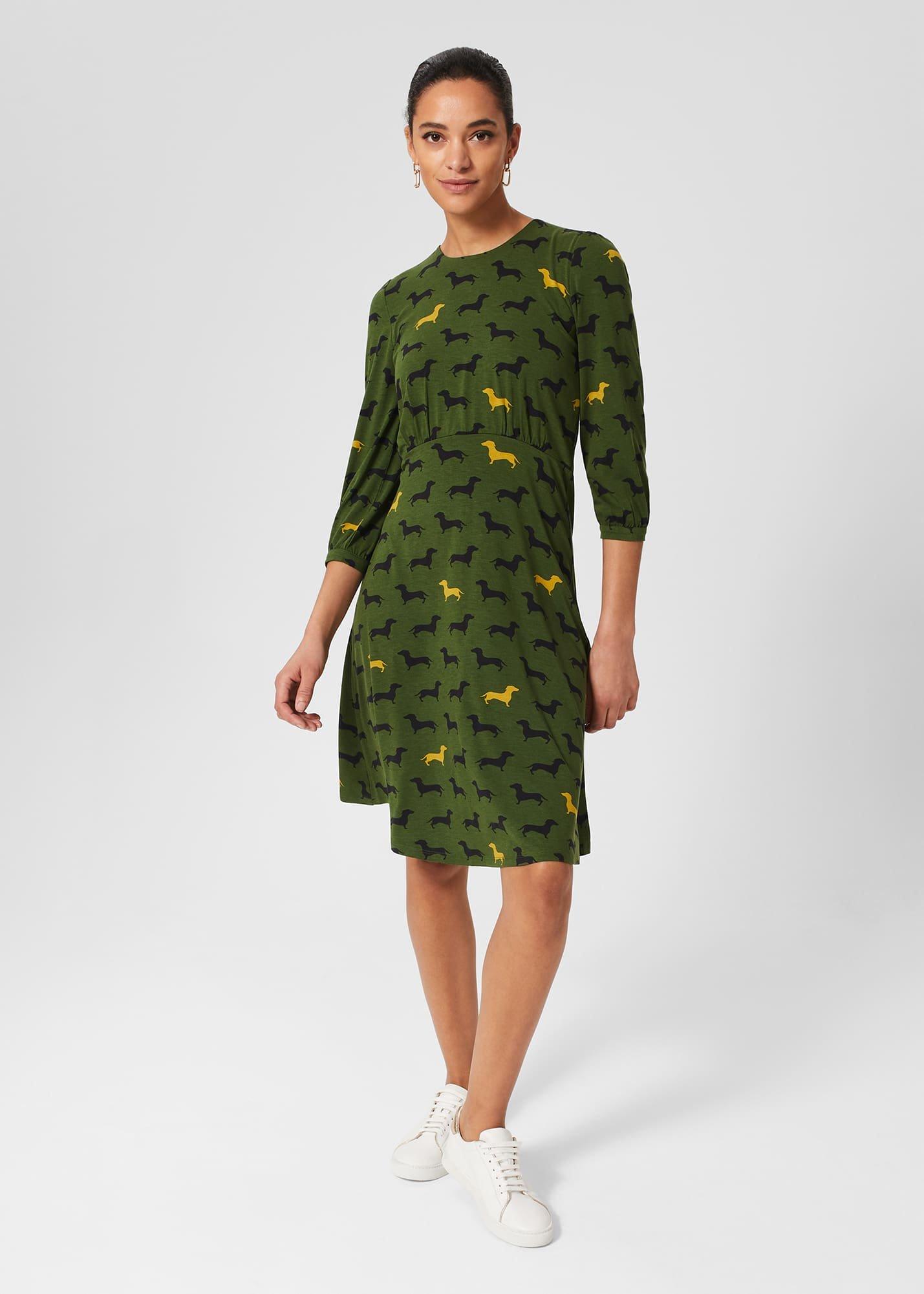 Etty Jersey Dress, Mid Fern Green, hi-res