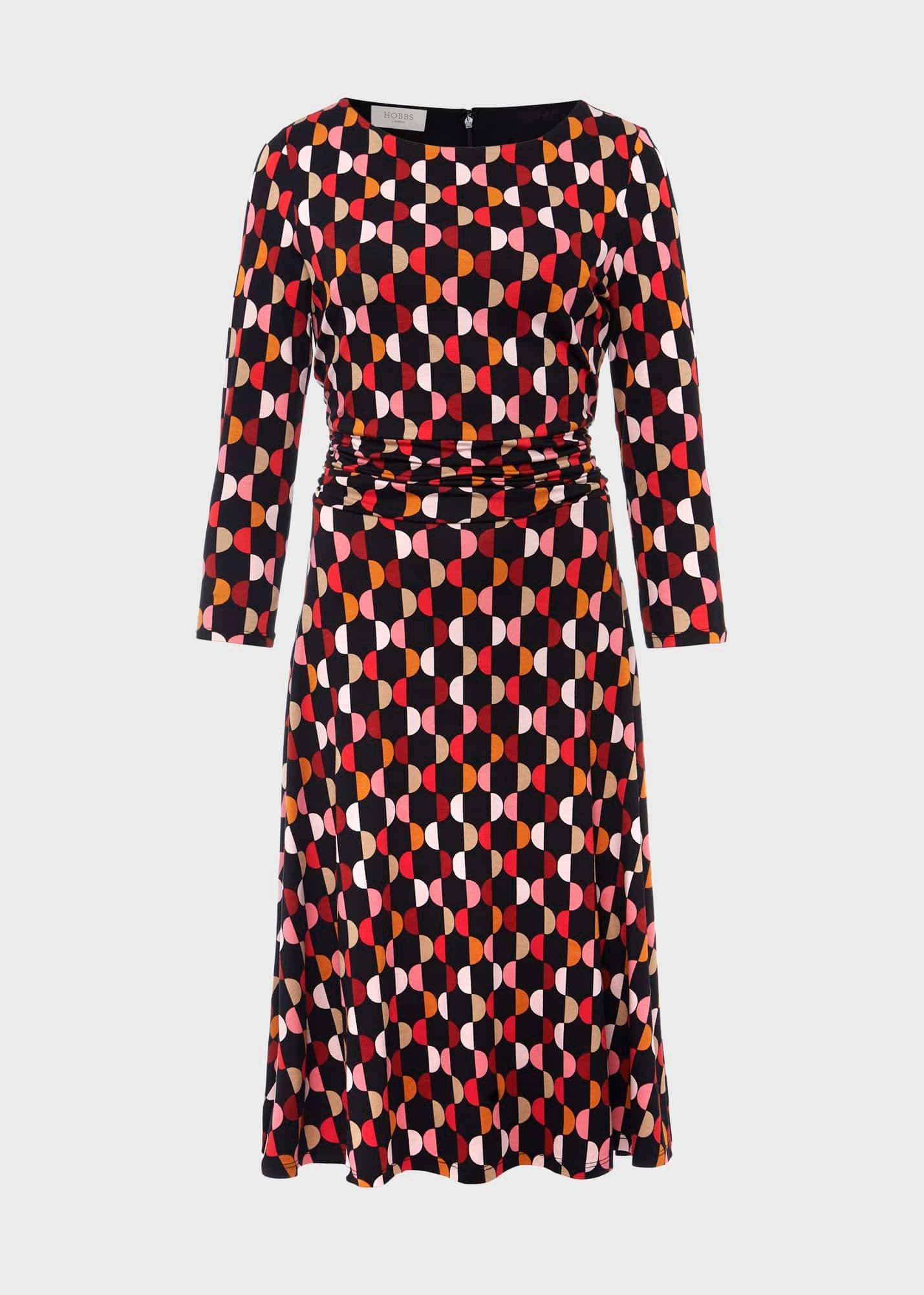 Bayview Jersey Dress, Black Multi, hi-res