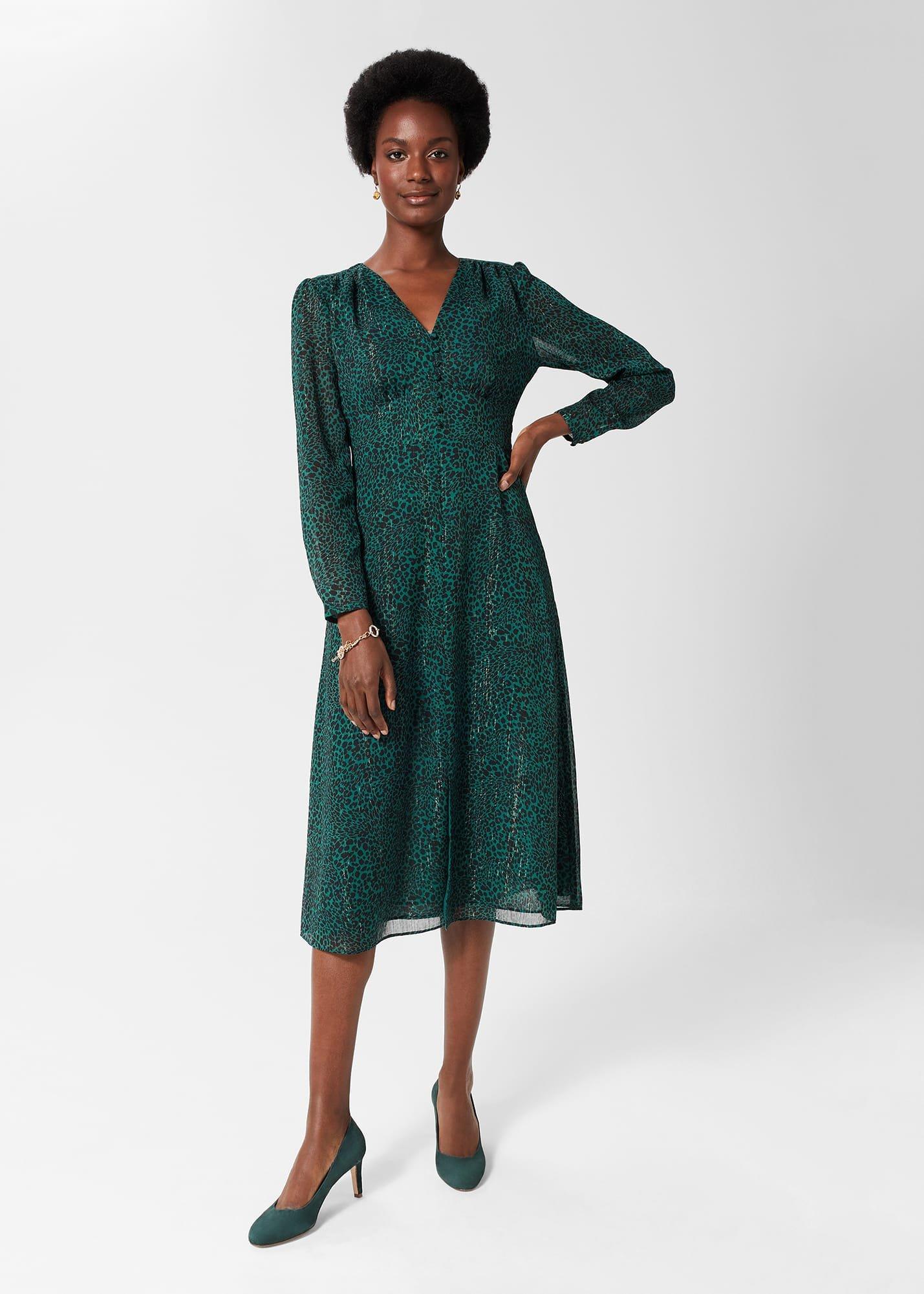 Danica Fit And Flare Dress, Sea Green, hi-res