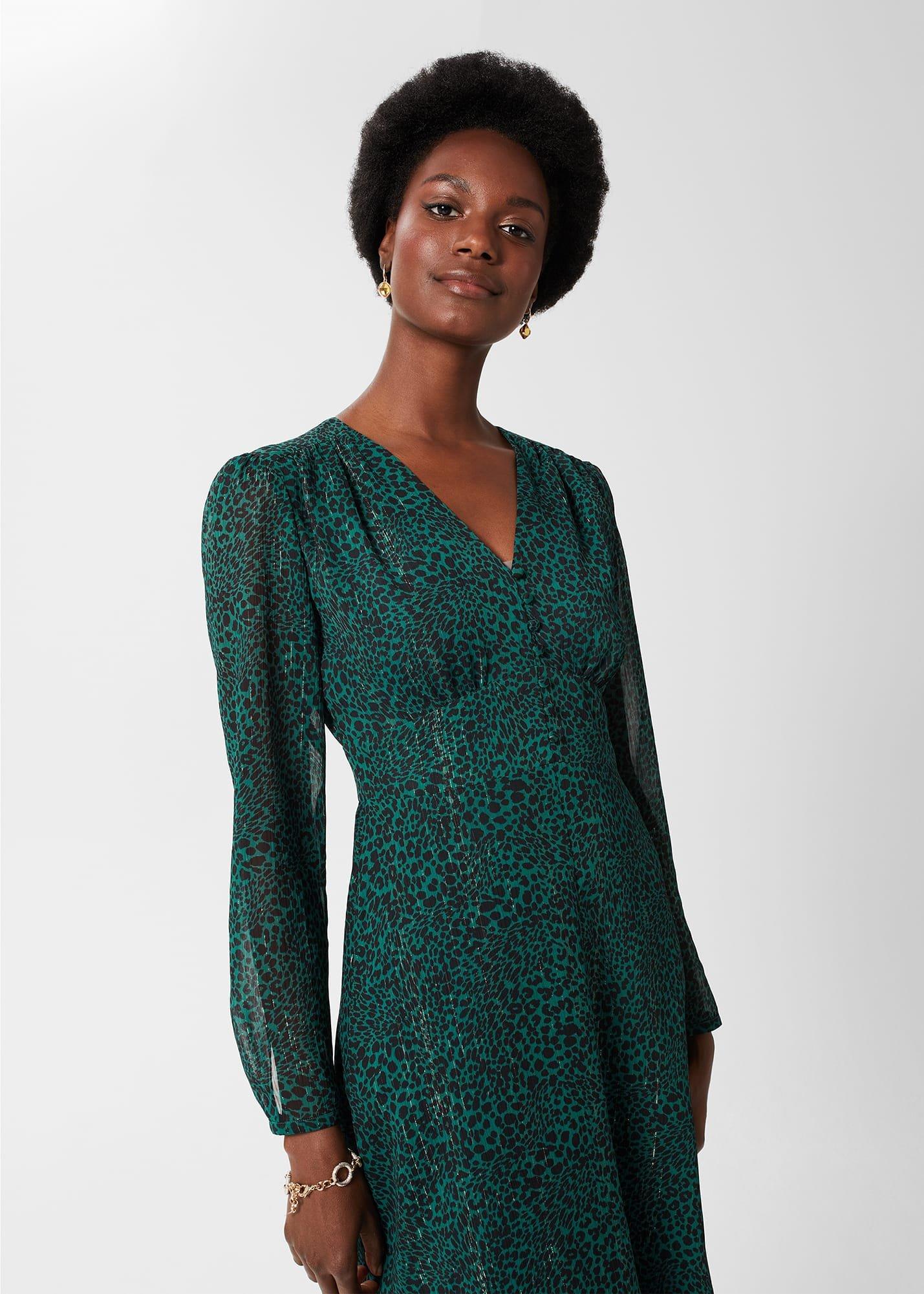 Danica Fit And Flare Dress, Sea Green, hi-res