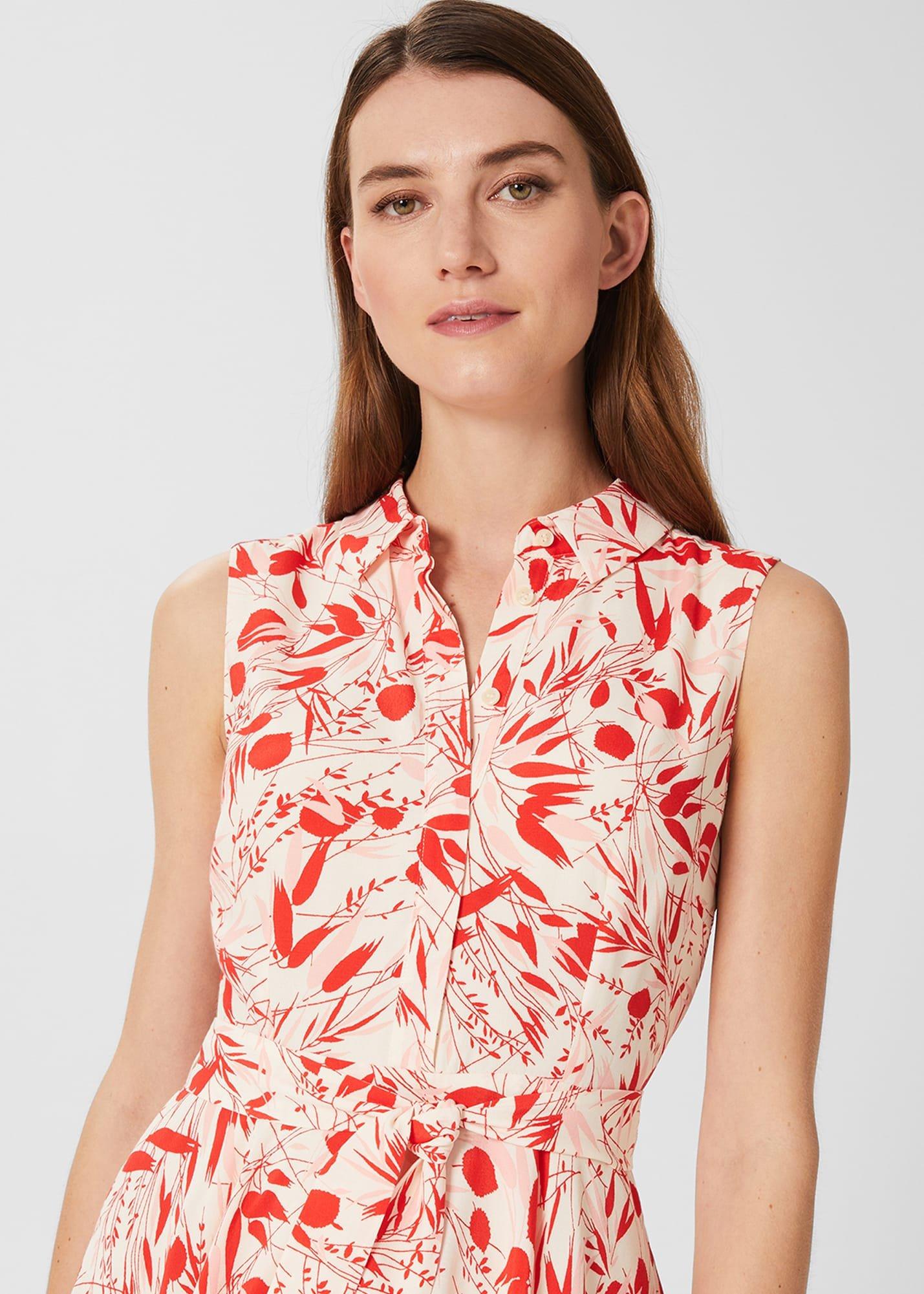 Belinda Fit And Flare Dress, Ivory Multi, hi-res