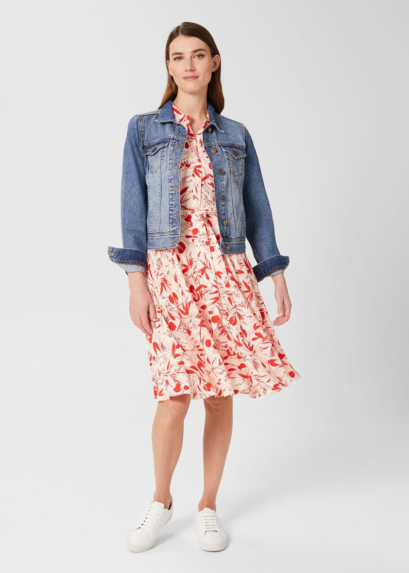 Belinda Fit And Flare Dress, Ivory Multi, hi-res