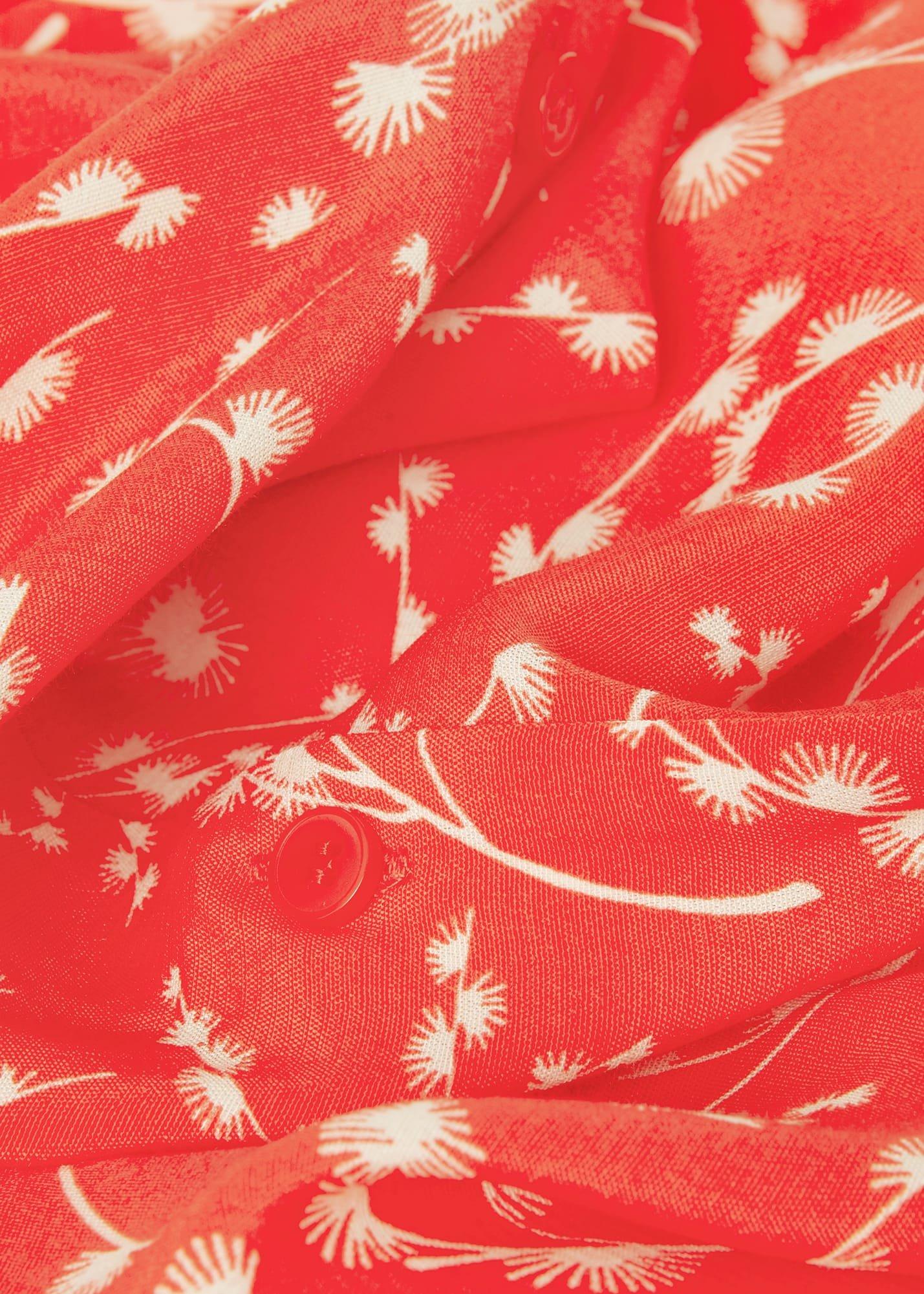 Felicity Blouse, Coral Red Ivory, hi-res